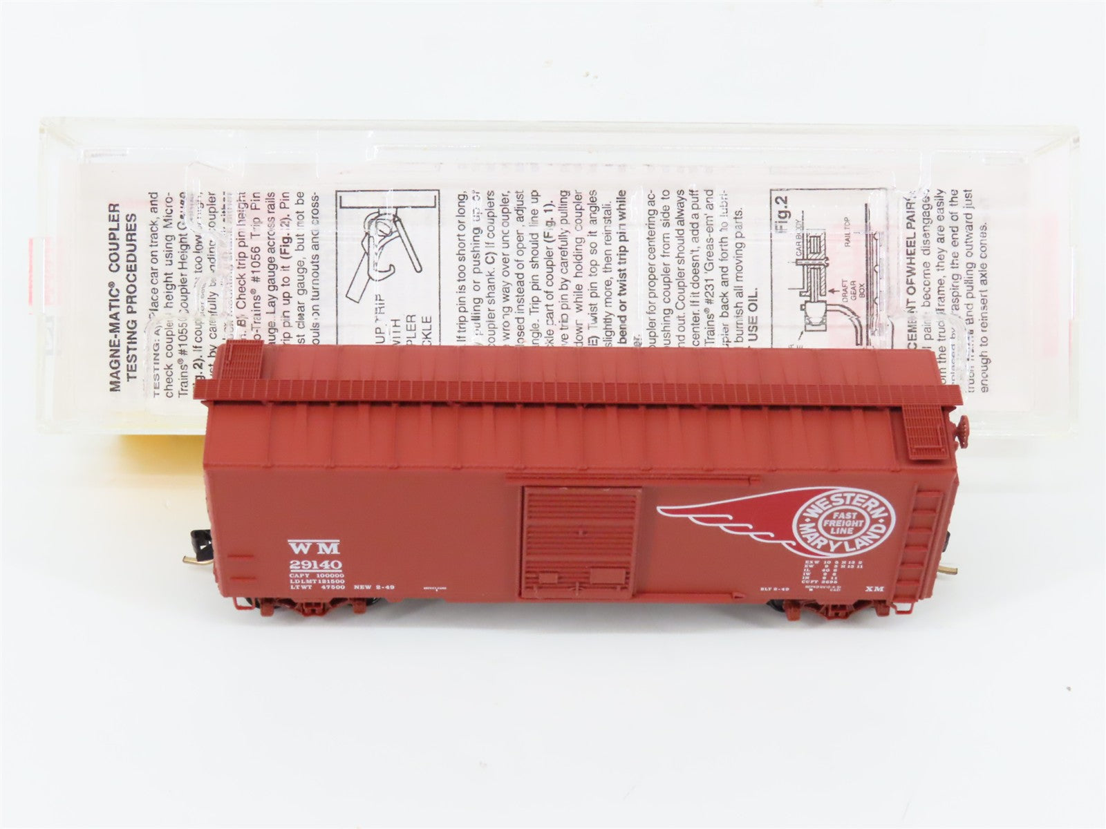 N Scale Micro-Trains MTL 20396 WM Western Maryland 40' Box Car 29140