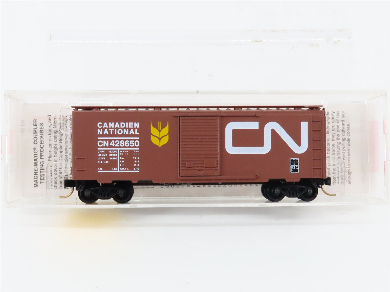 N Scale Micro-Trains MTL 20550 CN Canadian National 40' Box Car 428650