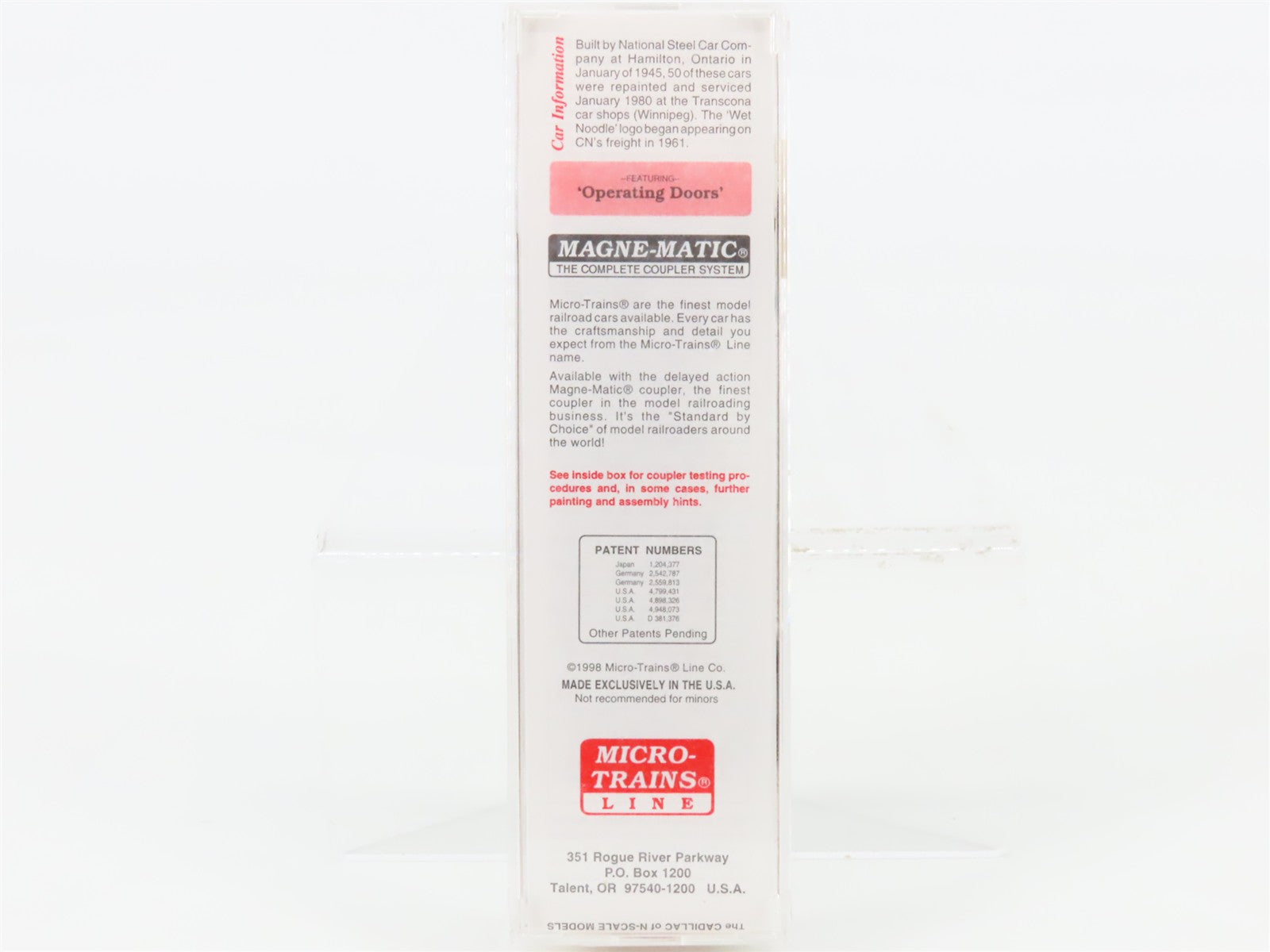N Scale Micro-Trains MTL 20550 CN Canadian National 40' Box Car 428650