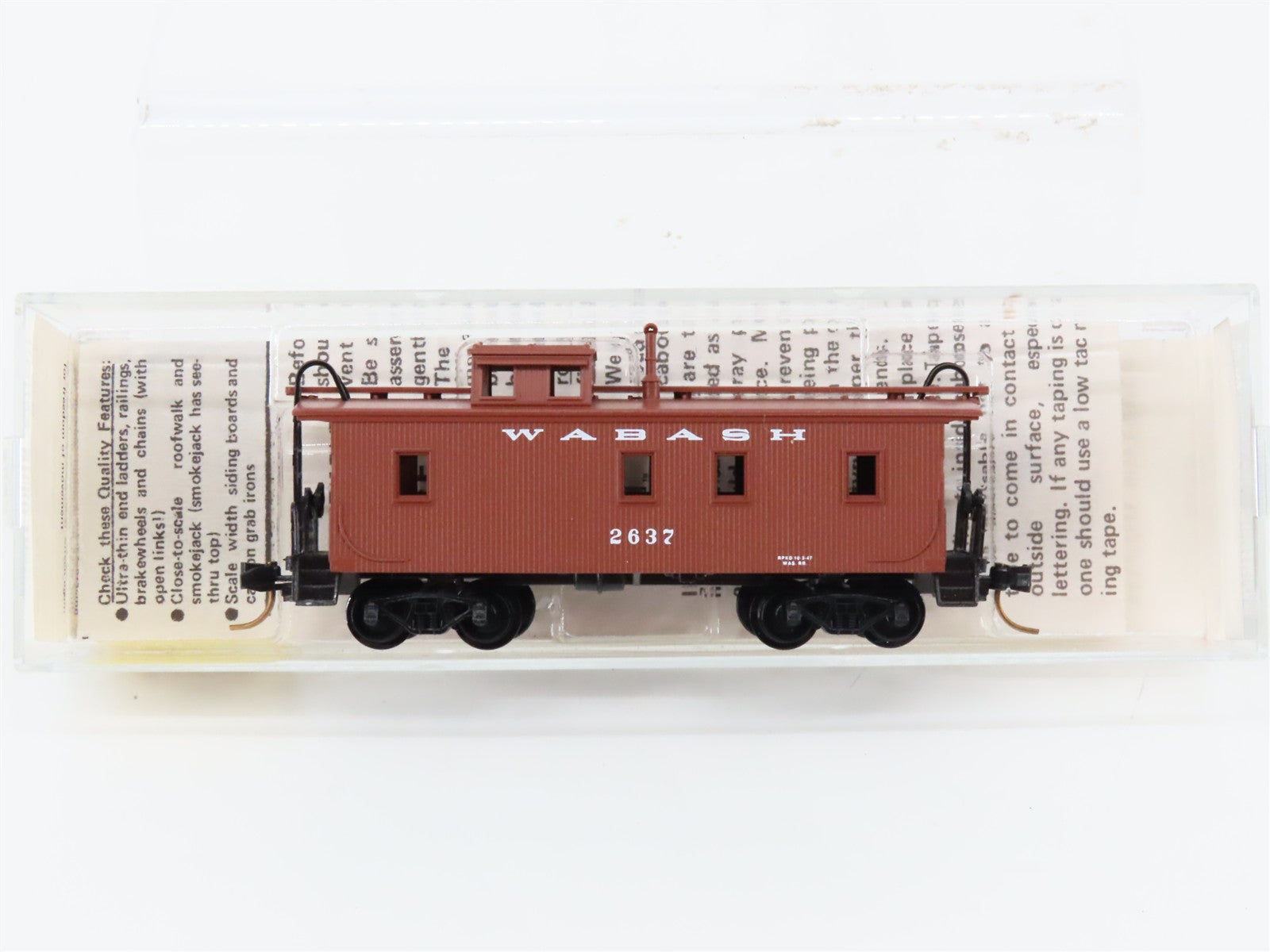 N Scale Micro-Trains MTL 50150 Wabash 34' Wood-Sheathed Caboose 2637