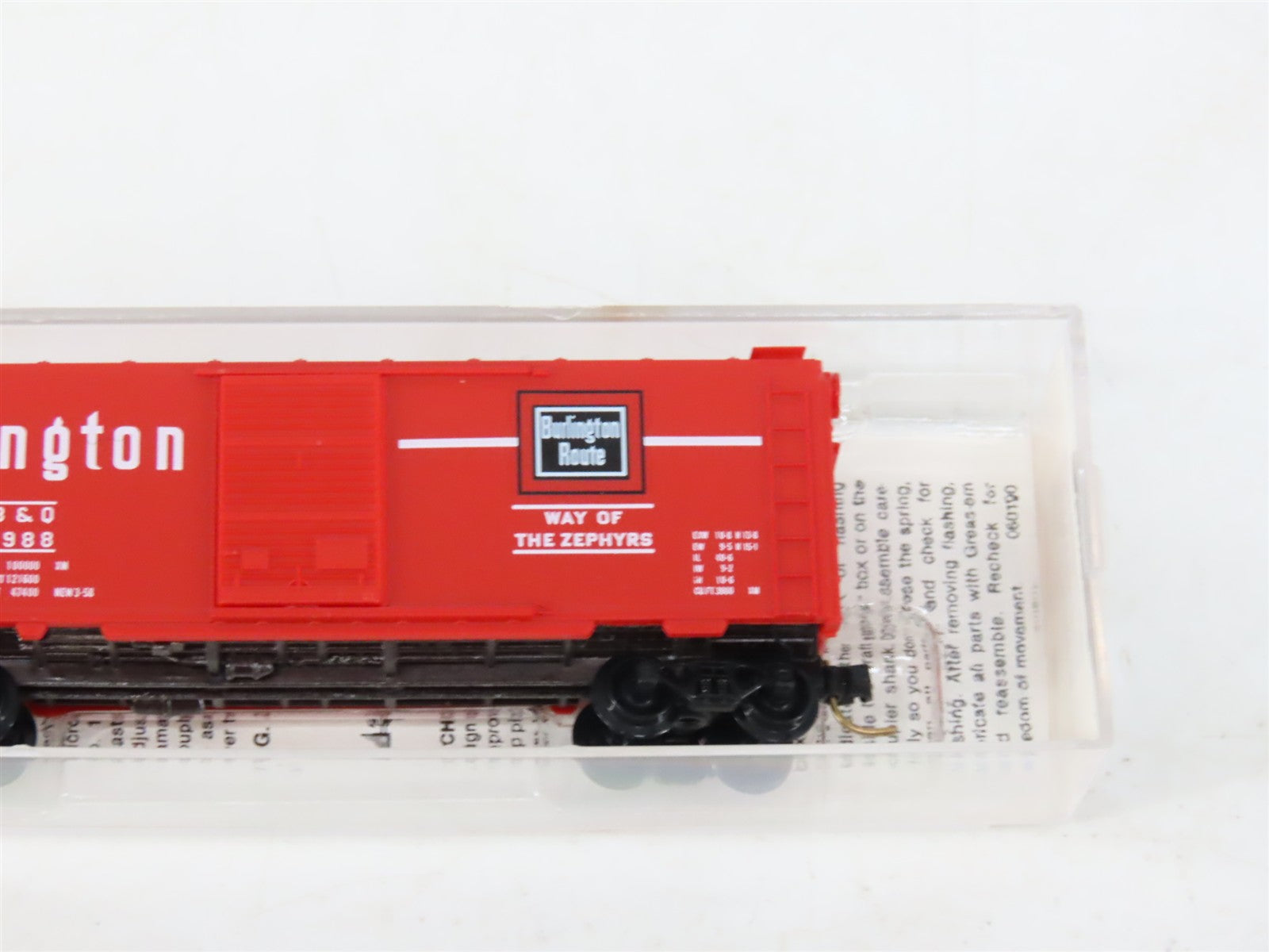 N Scale Micro-Trains MTL 20170 CB&Q Burlington Route 40' Box Car 62988