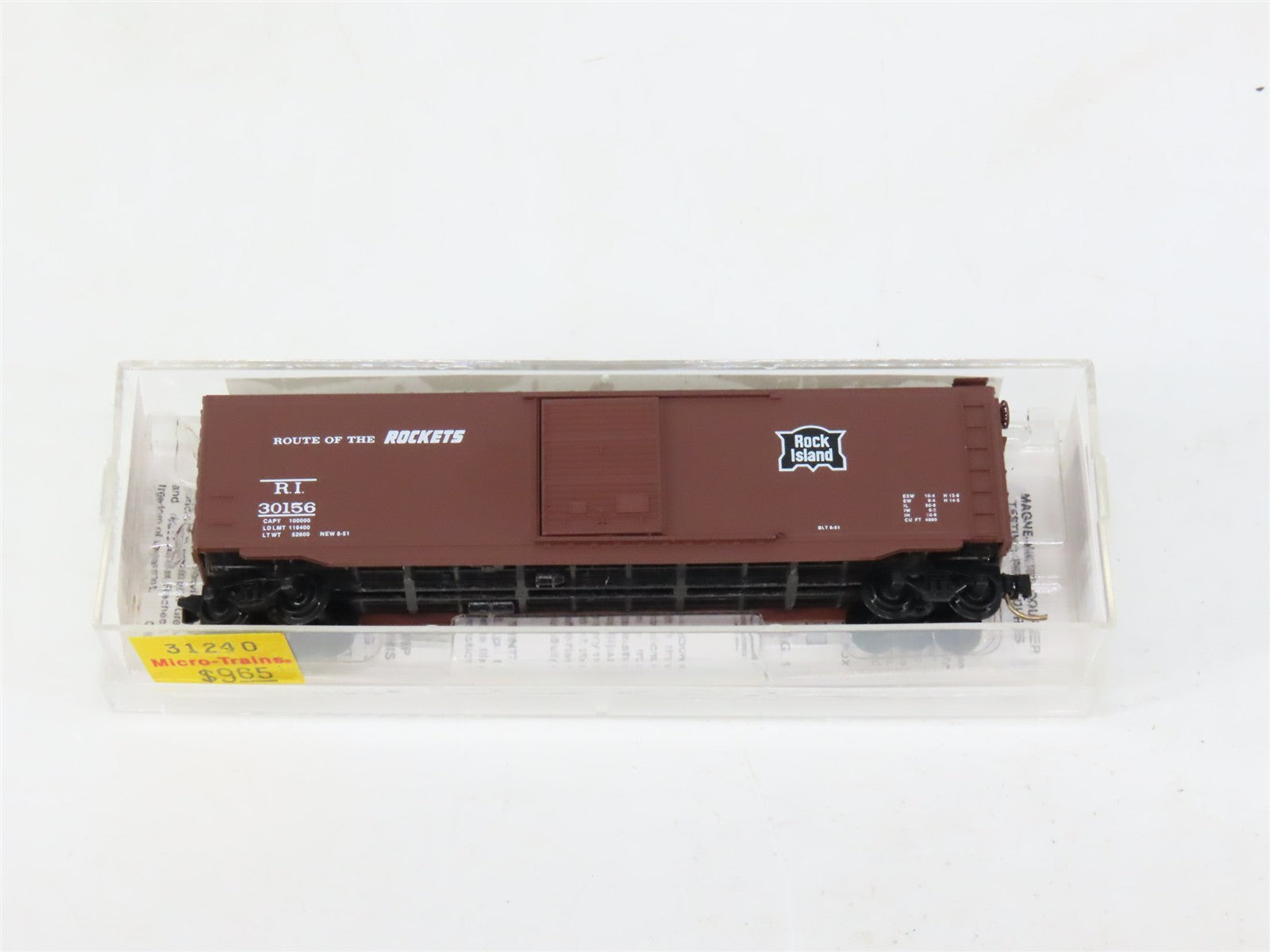 N Scale Micro-Trains MTL 31240 RI Rock Island 50' Box Car 30156