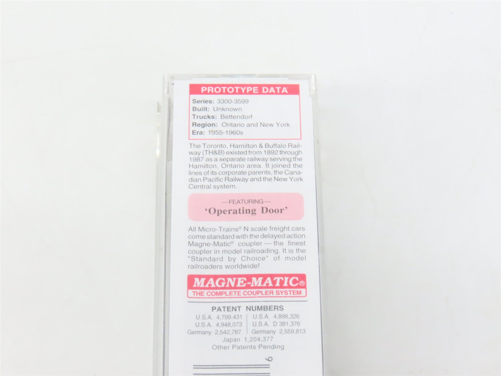 N Scale Micro-Trains MTL 20036 THB Toronto, Hamilton & Buffalo Railway Box Car