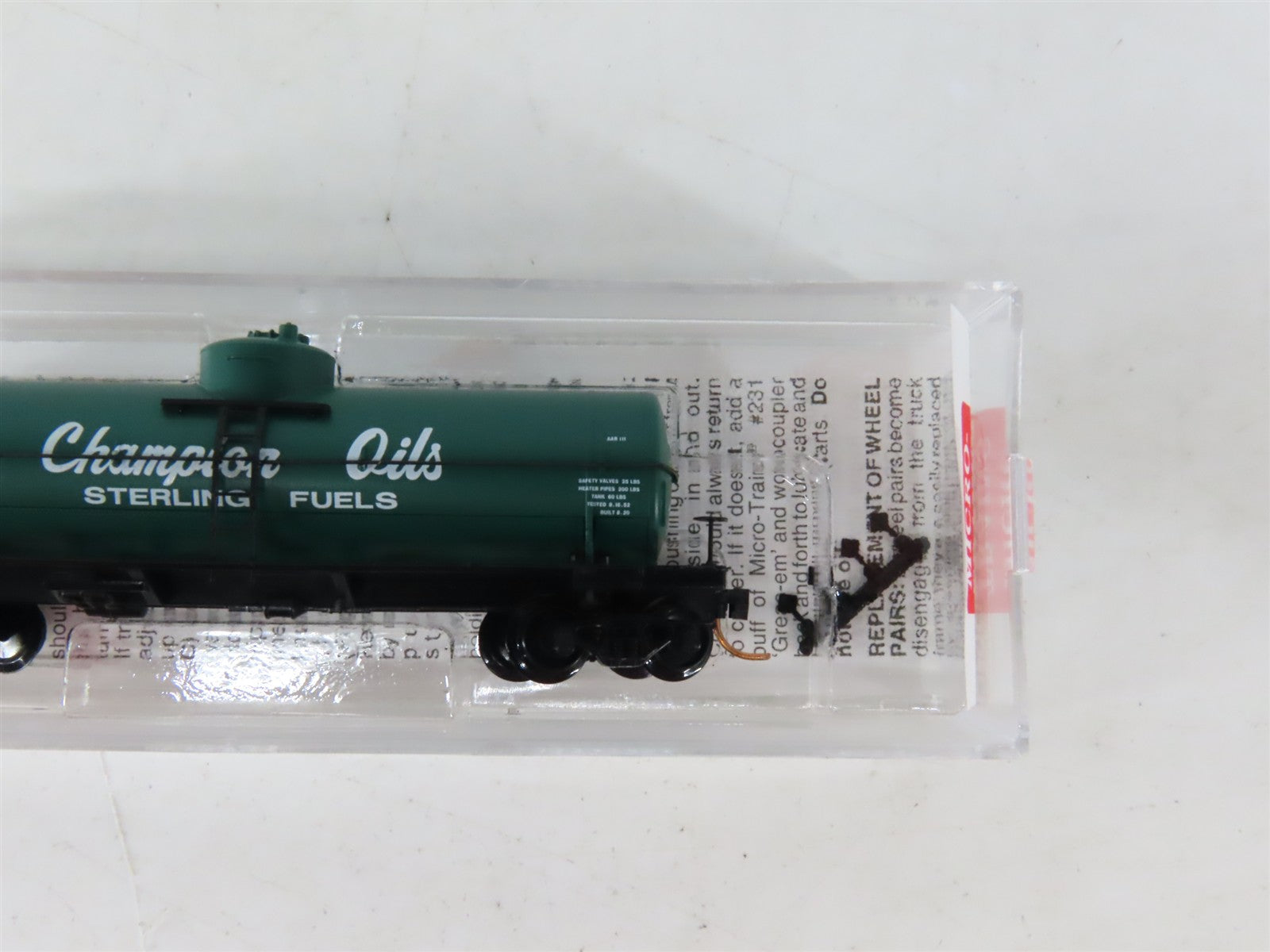 N Scale Micro-Trains MTL 65490 HJMX Champion Oils - Sterling Fuels Tank Car 6002