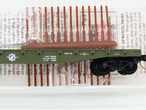 N Scale Micro-Trains MTL 45180 USAX U.S. Army 50' Flat Car 38064