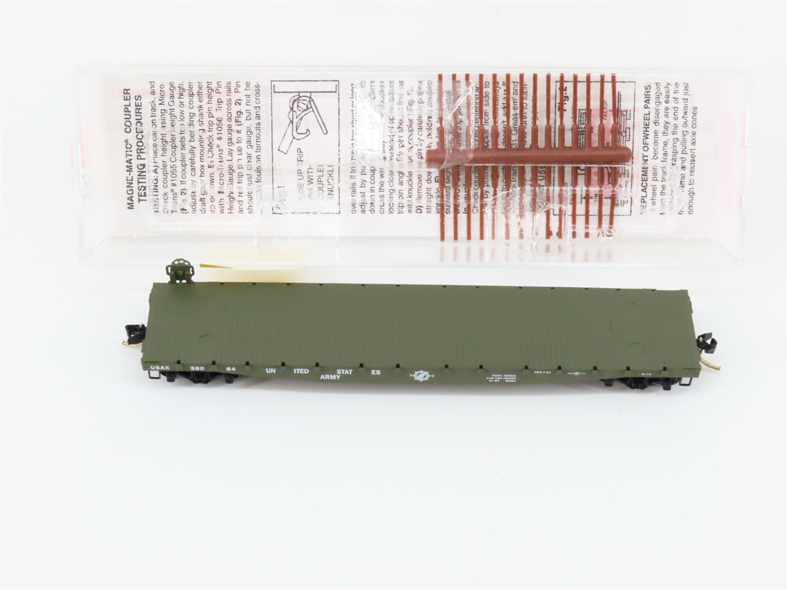 N Scale Micro-Trains MTL 45180 USAX U.S. Army 50' Flat Car 38064