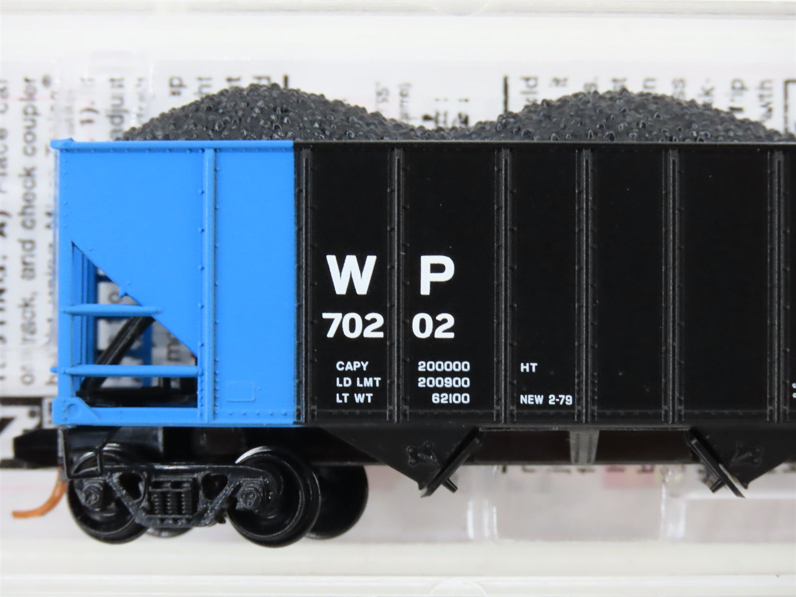 N Scale Micro-Trains MTL 10800201 WP Western Pacific 3-Bay Hopper 70202