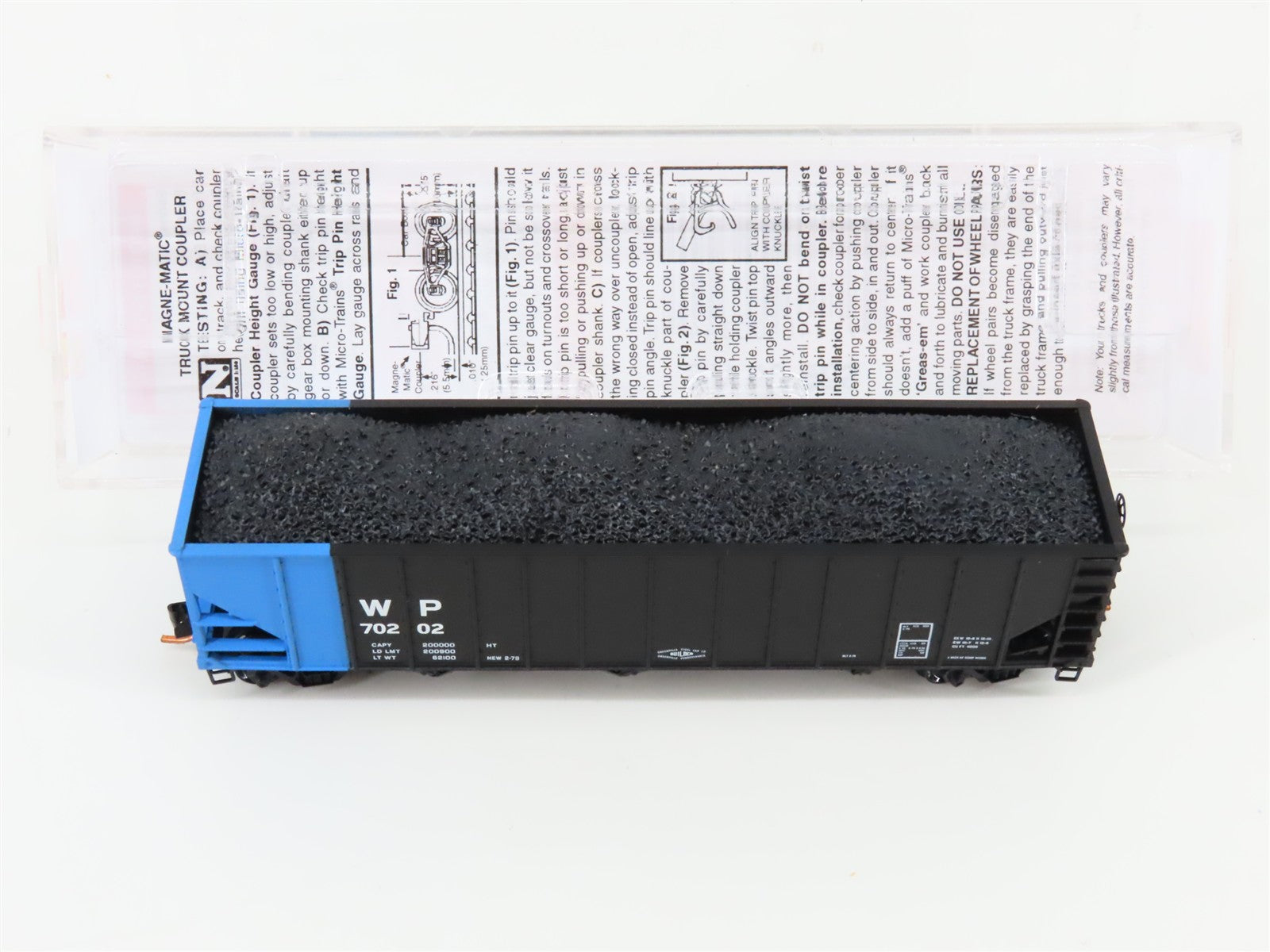 N Scale Micro-Trains MTL 10800201 WP Western Pacific 3-Bay Hopper 70202