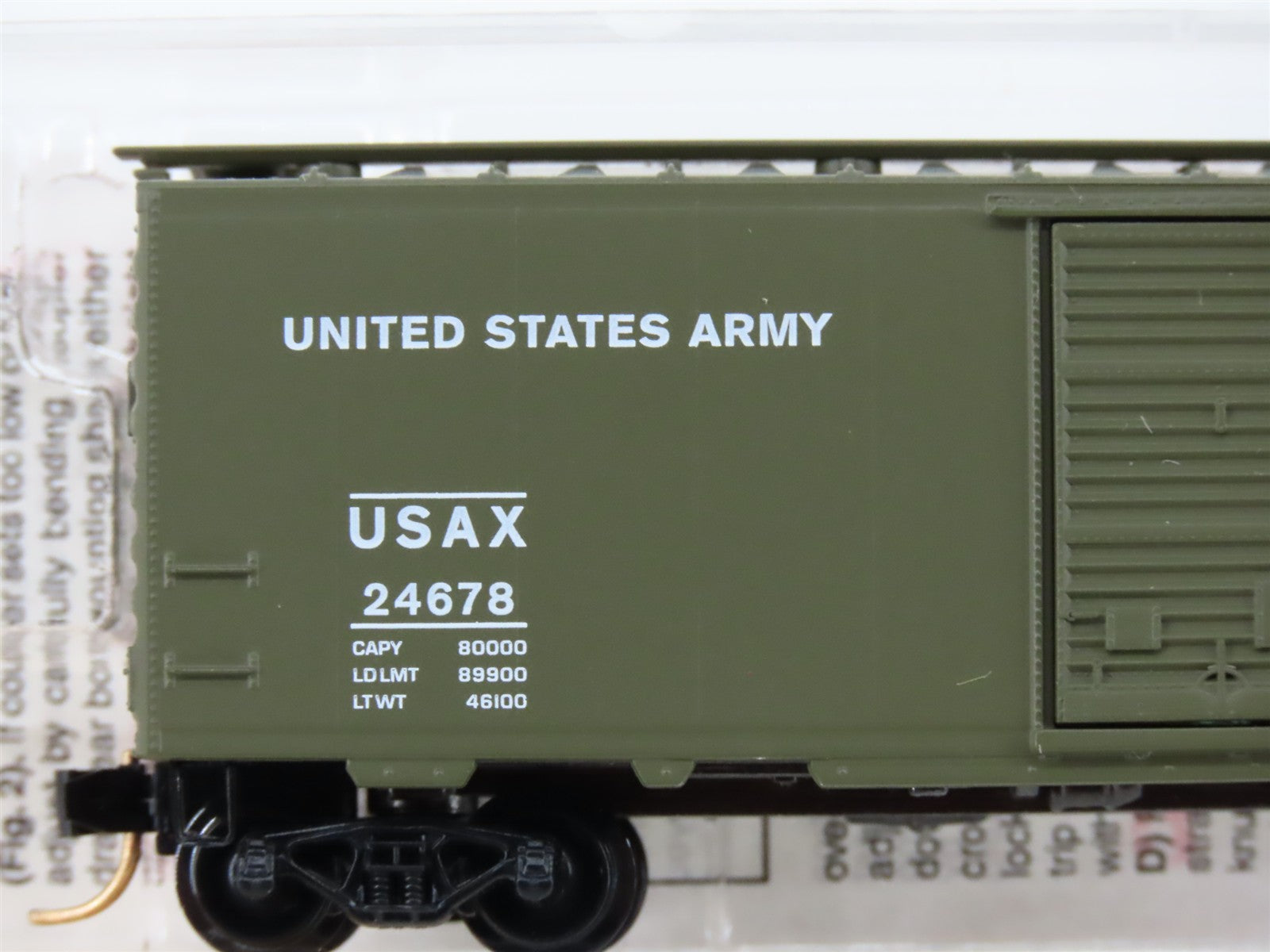 N Scale Micro-Trains MTL 20456 USAX United States Army 40' Box Car 24678