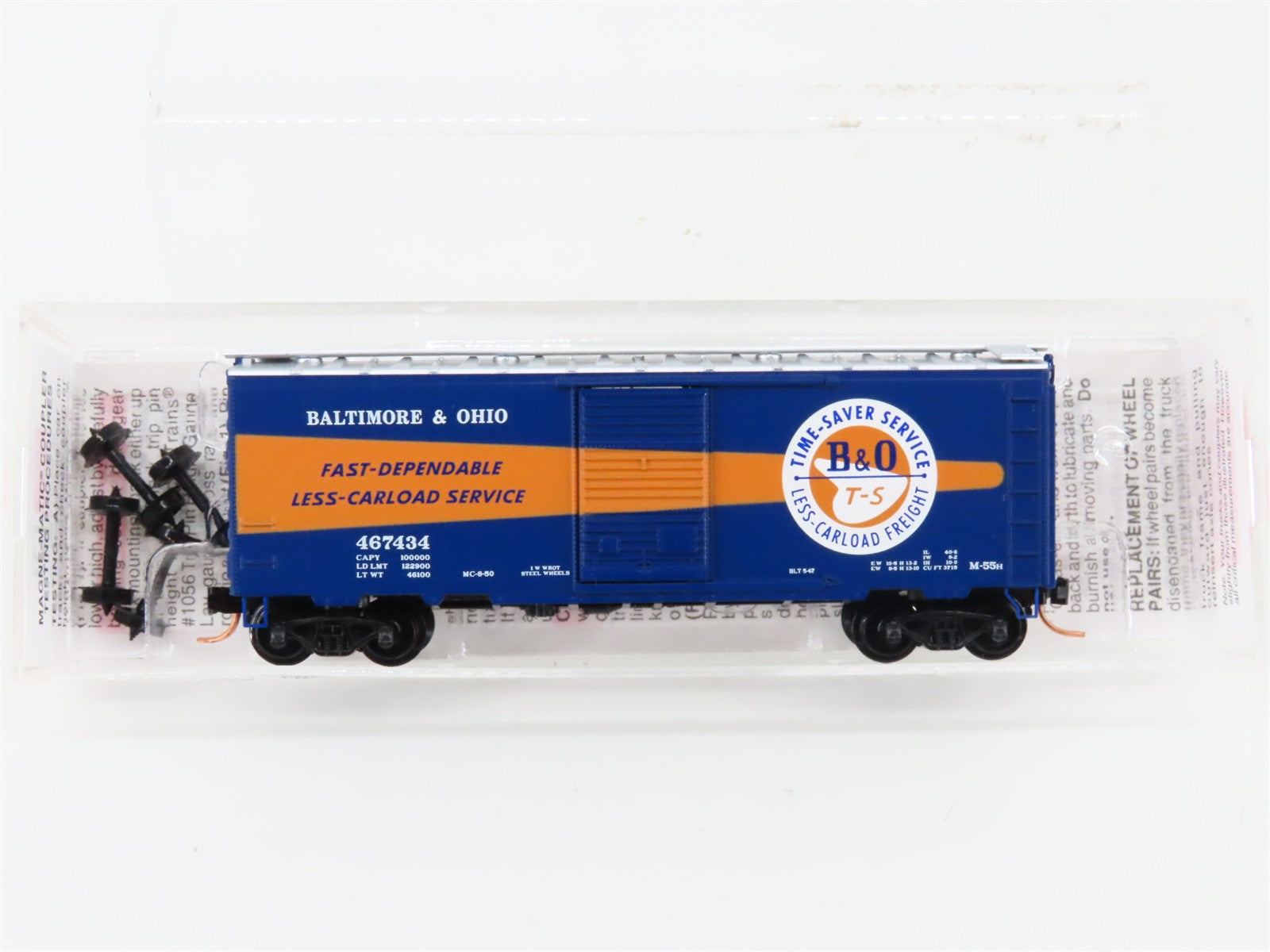 N Scale Micro-Trains MTL 20266 B&O Baltimore & Ohio 40' Box Car 467434