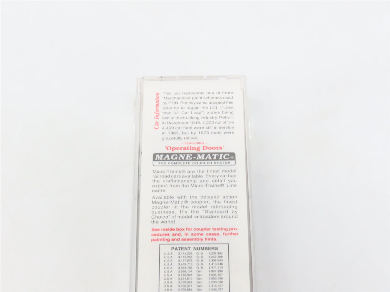 N Scale Micro-Trains MTL 20066 PRR Pennsylvania 40' Box Car 30902
