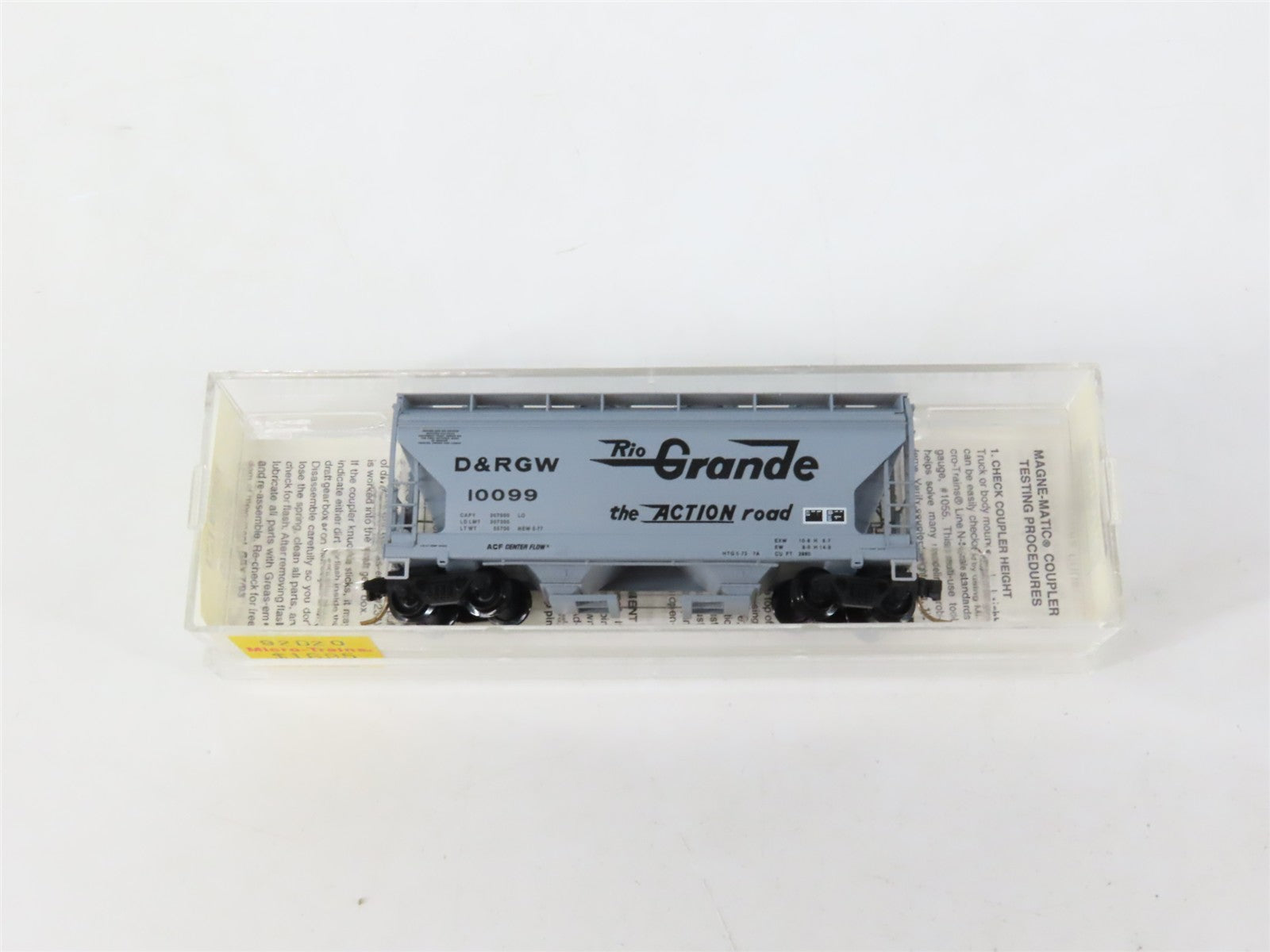 N Scale Micro-Trains MTL 92020 D&RGW Rio Grande 2-Bay Hopper 10099