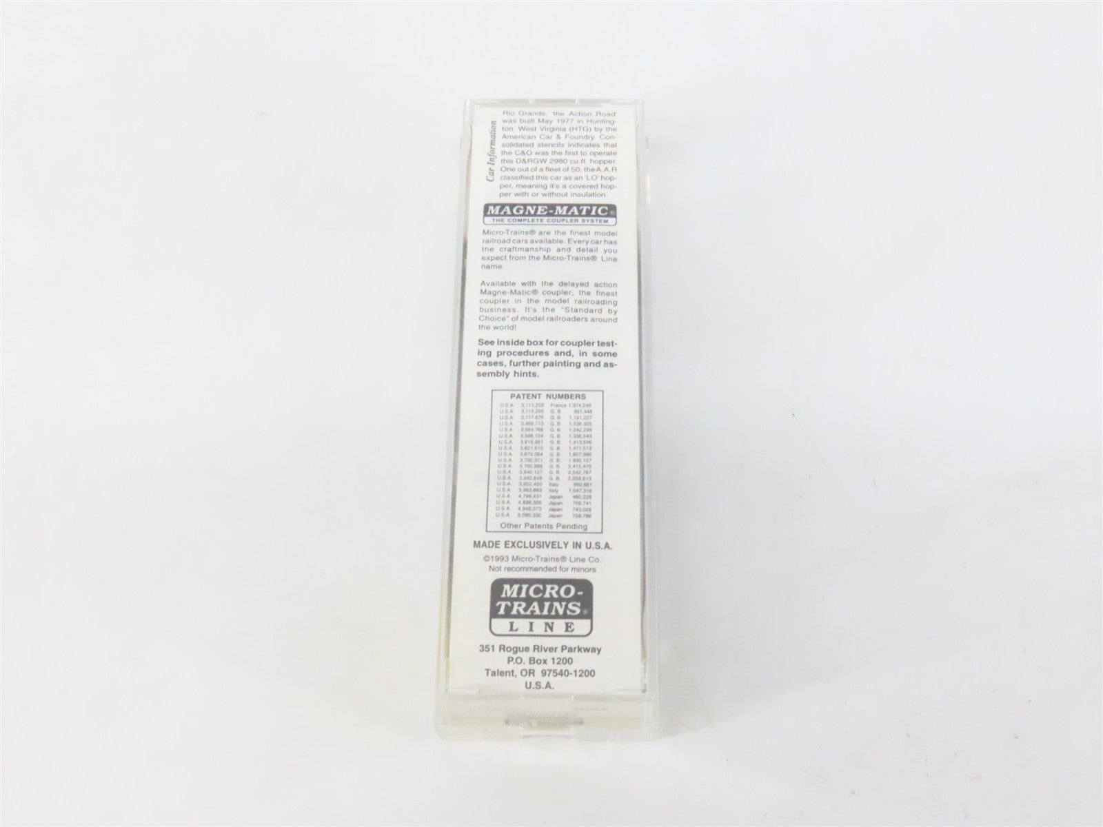 N Scale Micro-Trains MTL 92020 D&RGW Rio Grande 2-Bay Hopper 10099