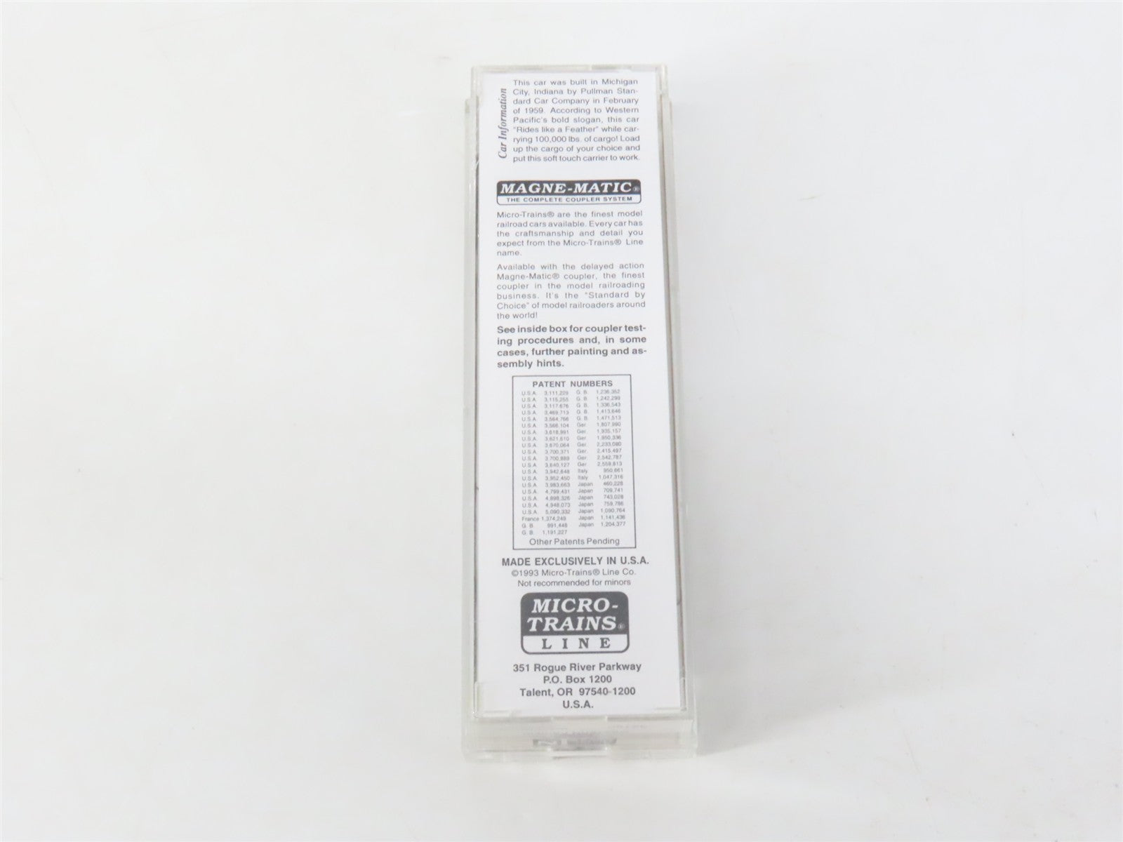 N Scale Micro-Trains MTL 32180 WP Western Pacific 50' Box Car 55935