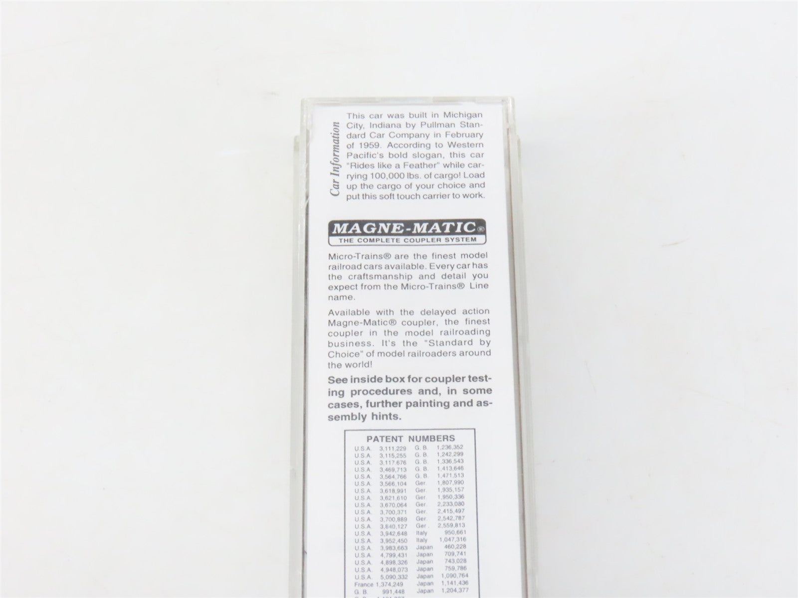N Scale Micro-Trains MTL 32180 WP Western Pacific 50' Box Car 55935