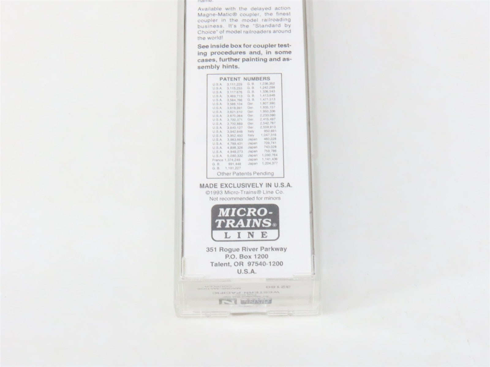 N Scale Micro-Trains MTL 32180 WP Western Pacific 50' Box Car 55935