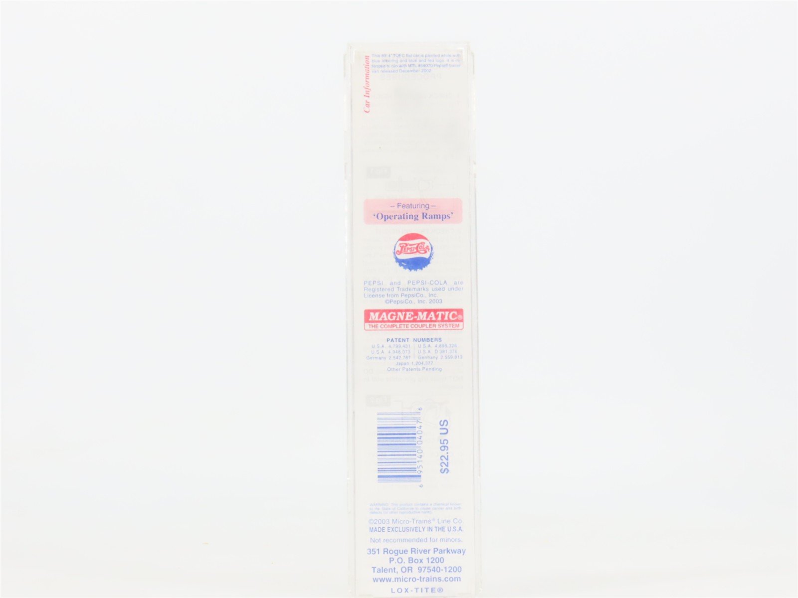 N Scale Micro-Trains MTL 71060 PC Pepsi 89' 4