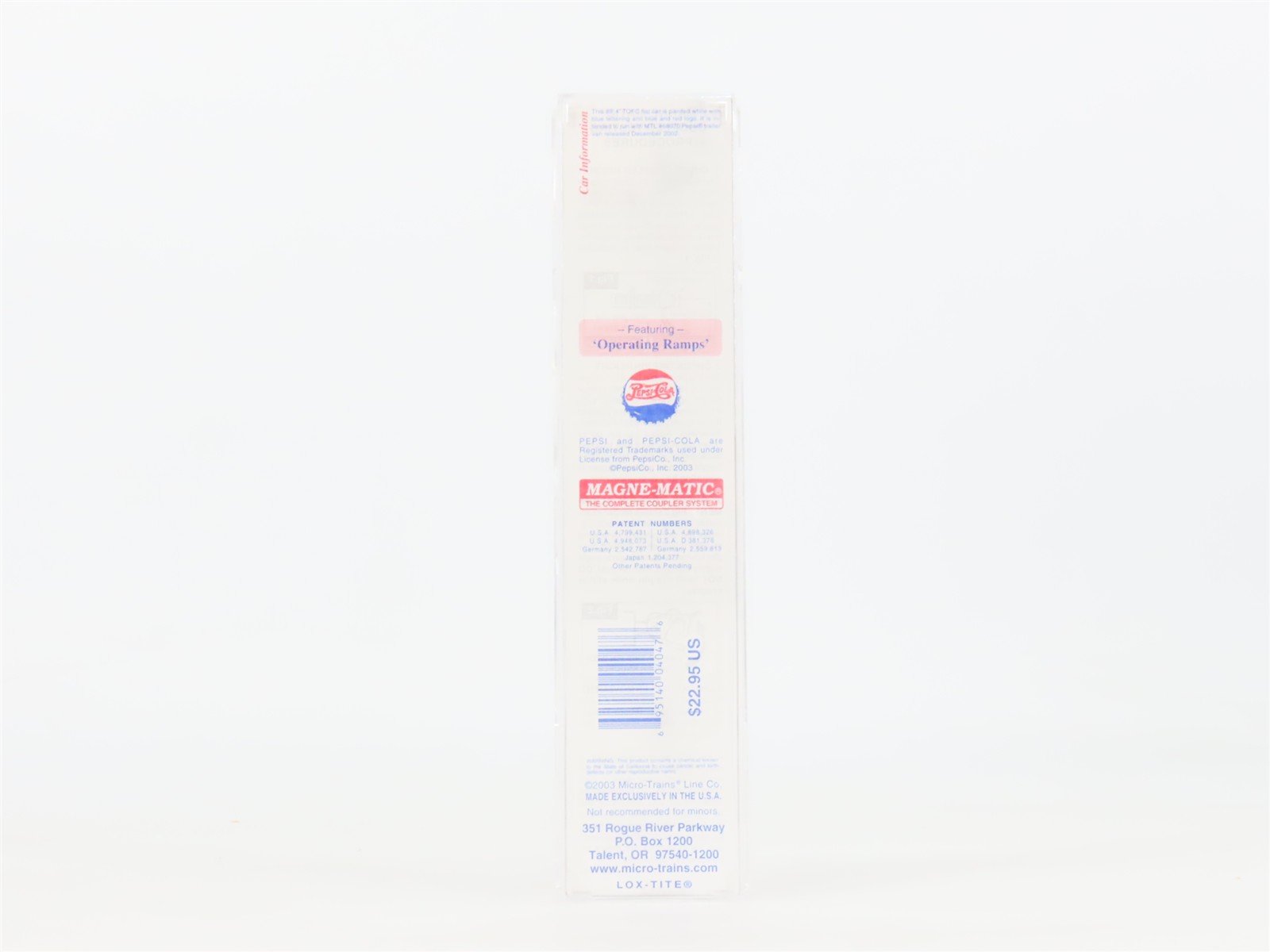 N Scale Micro-Trains MTL 71060 PC Pepsi 89' 4