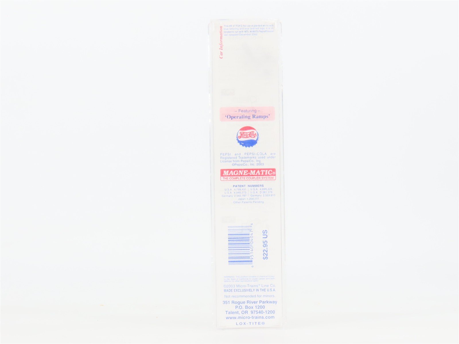 N Scale Micro-Trains MTL 71060 PC Pepsi 89' 4