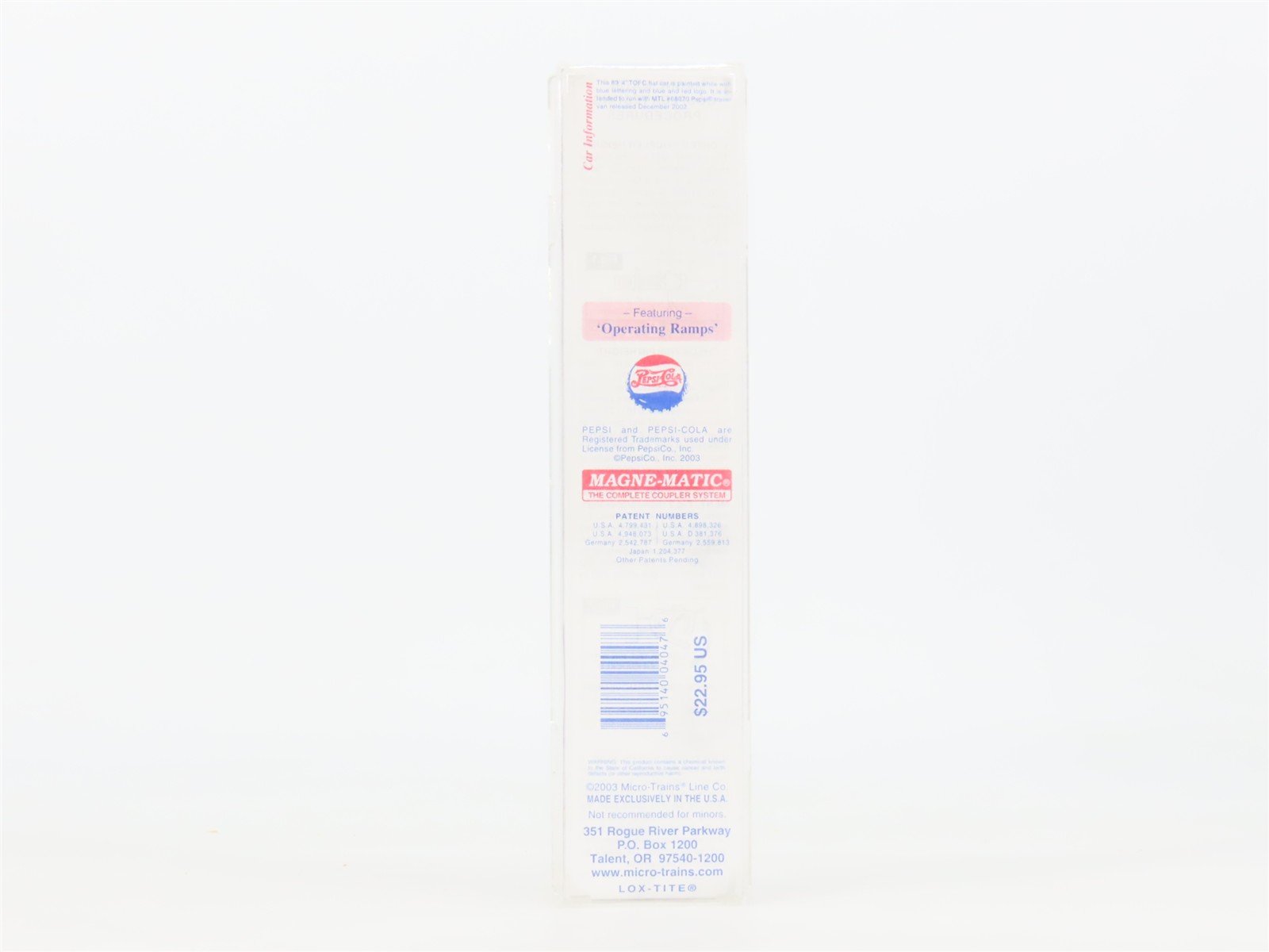 N Scale Micro-Trains MTL 71060 PC Pepsi 89' 4