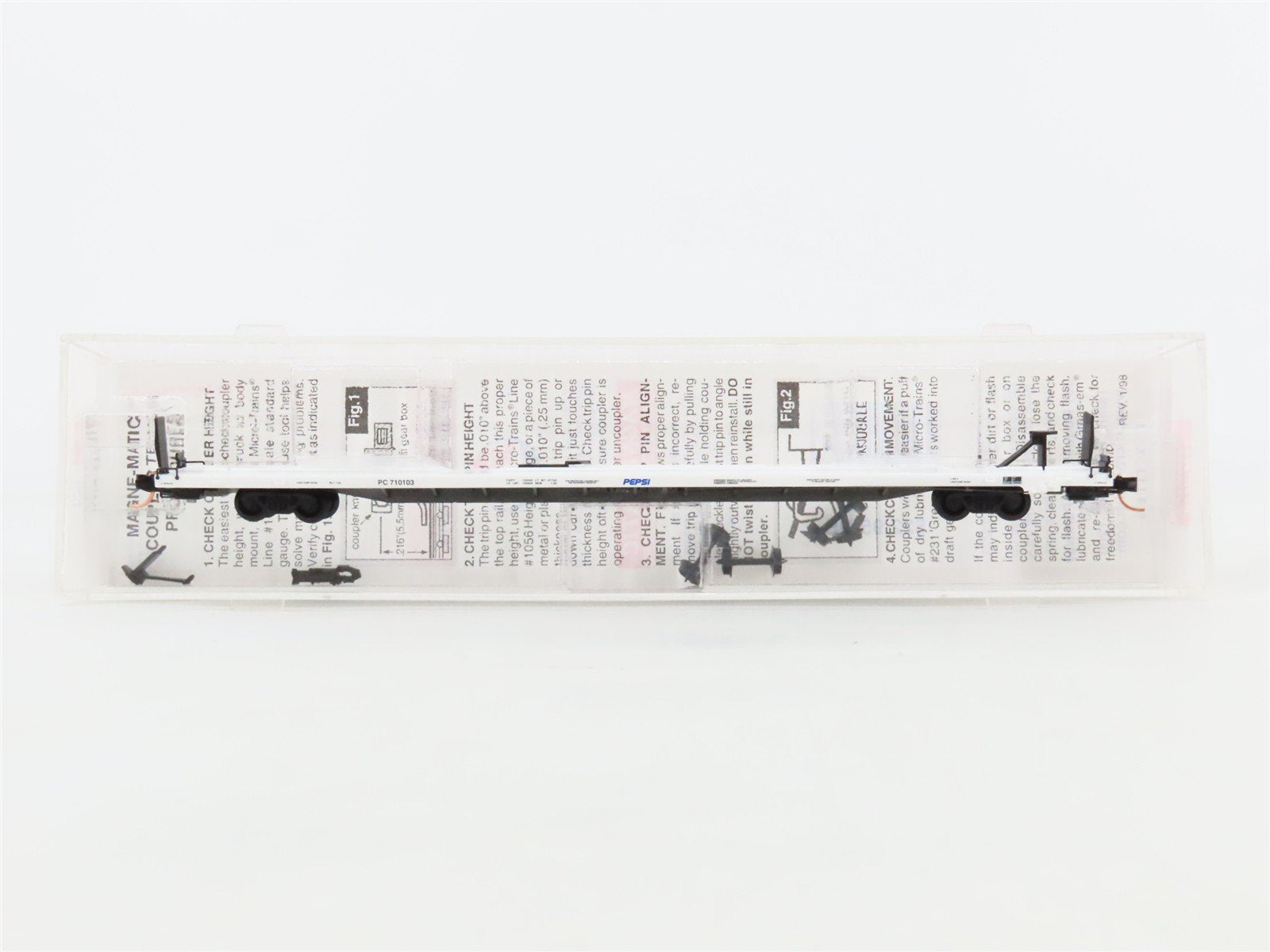 N Scale Micro-Trains 71060 PC Pepsi 89' TOFC Flat Car 710103 RTR