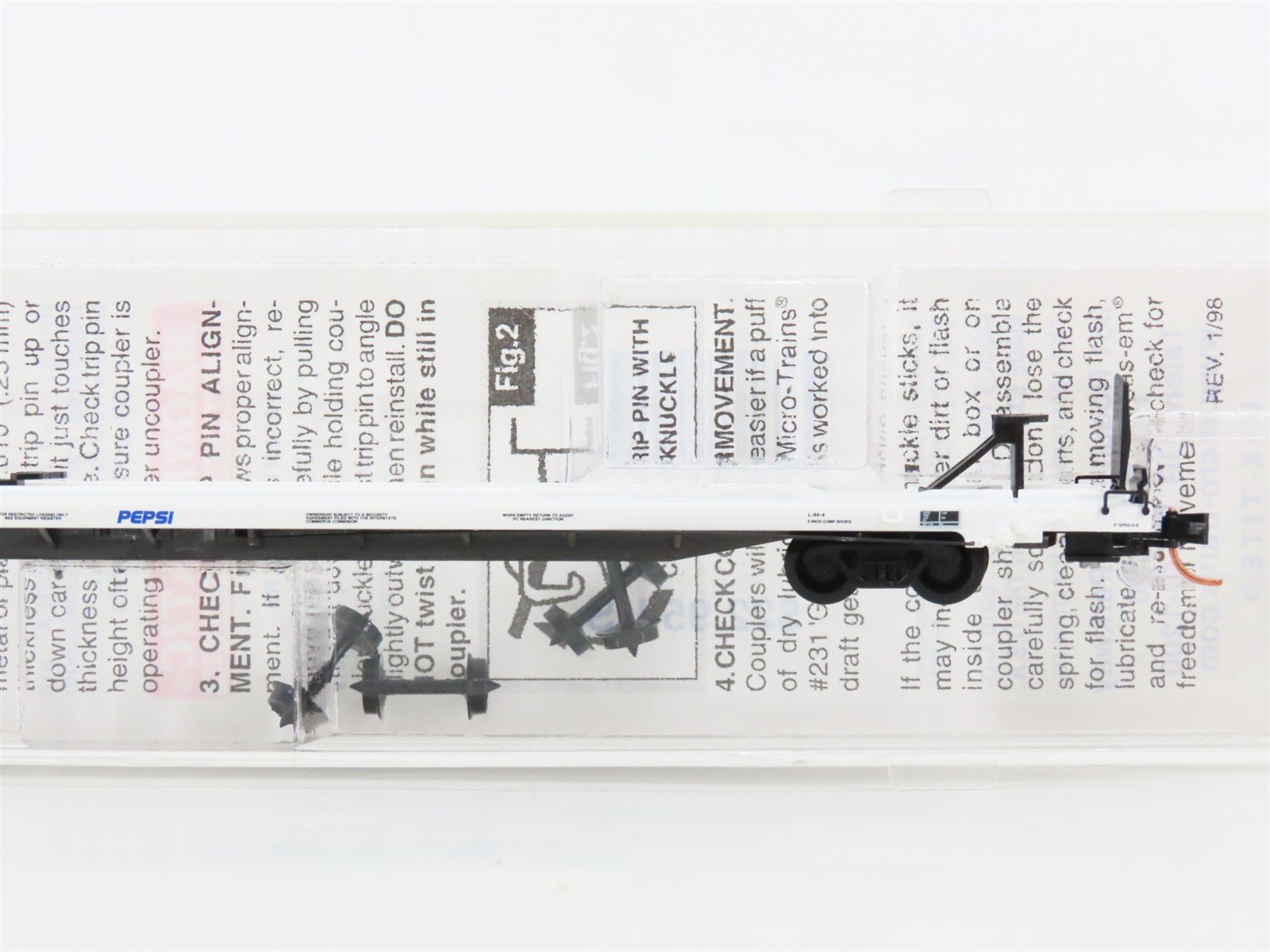 N Scale Micro-Trains 71060 PC Pepsi 89' TOFC Flat Car 710103 RTR