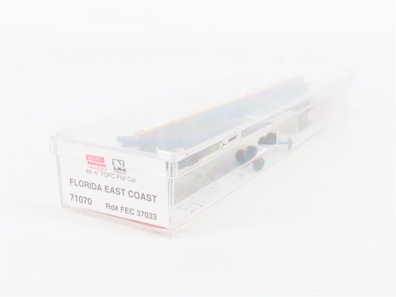 N Scale Micro-Trains 71070 FEC Florida East Coast 89' TOFC Flat Car 37033 RTR