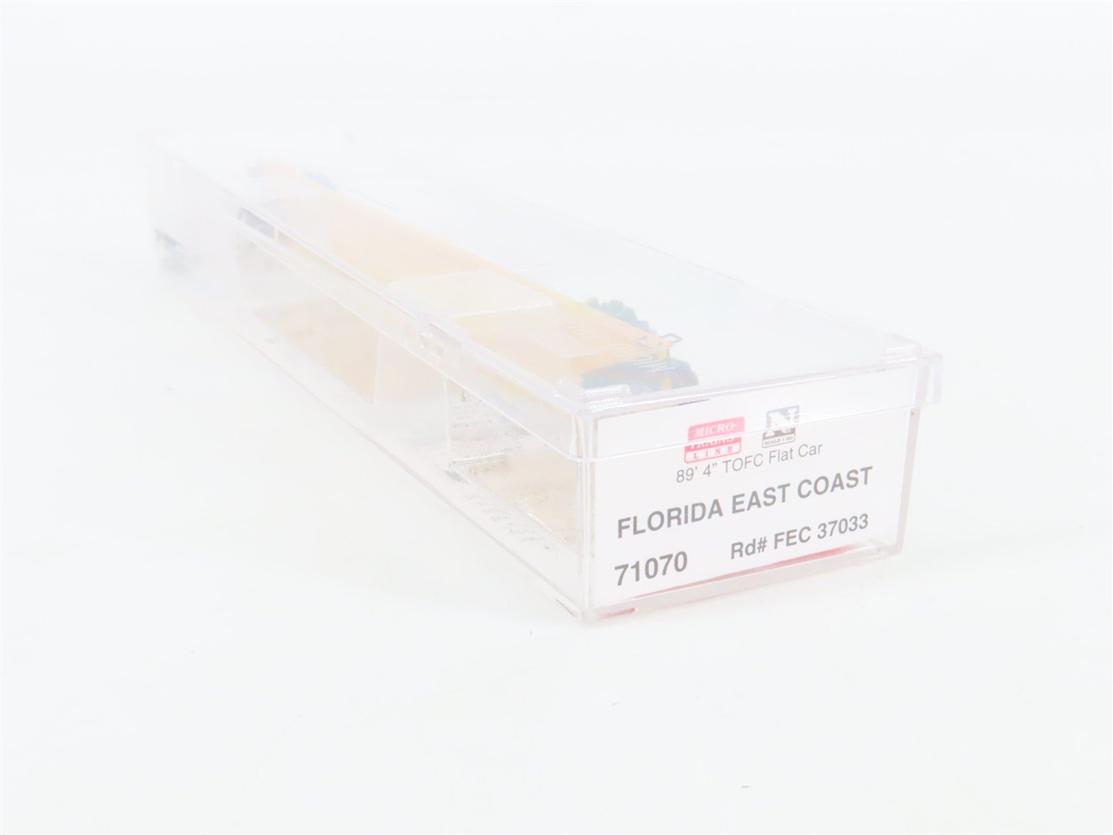 N Scale Micro-Trains 71070 FEC Florida East Coast 89' TOFC Flat Car 37033 RTR