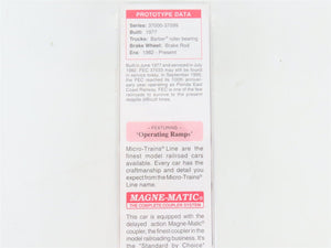 N Scale Micro-Trains 71070 FEC Florida East Coast 89' TOFC Flat Car 37033 RTR