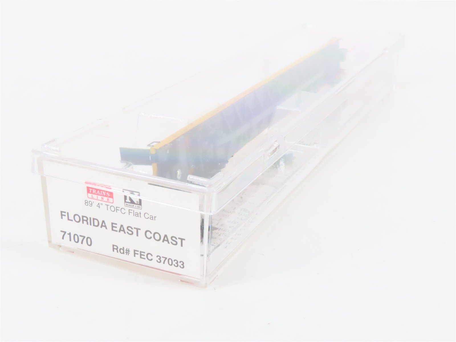 N Scale Micro-Trains 71070 FEC Florida East Coast 89' TOFC Flat Car 37033 RTR