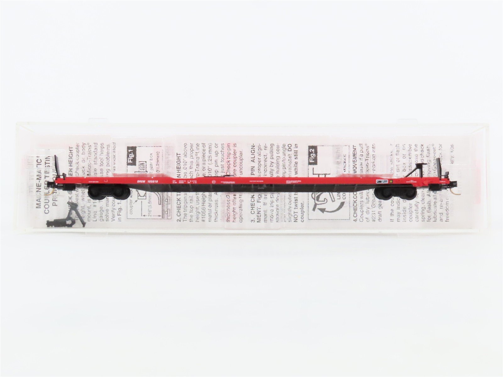 N Scale Micro-Trains 71530 Denver & Rio Grande Western 89' TOFC Flat Car RTR