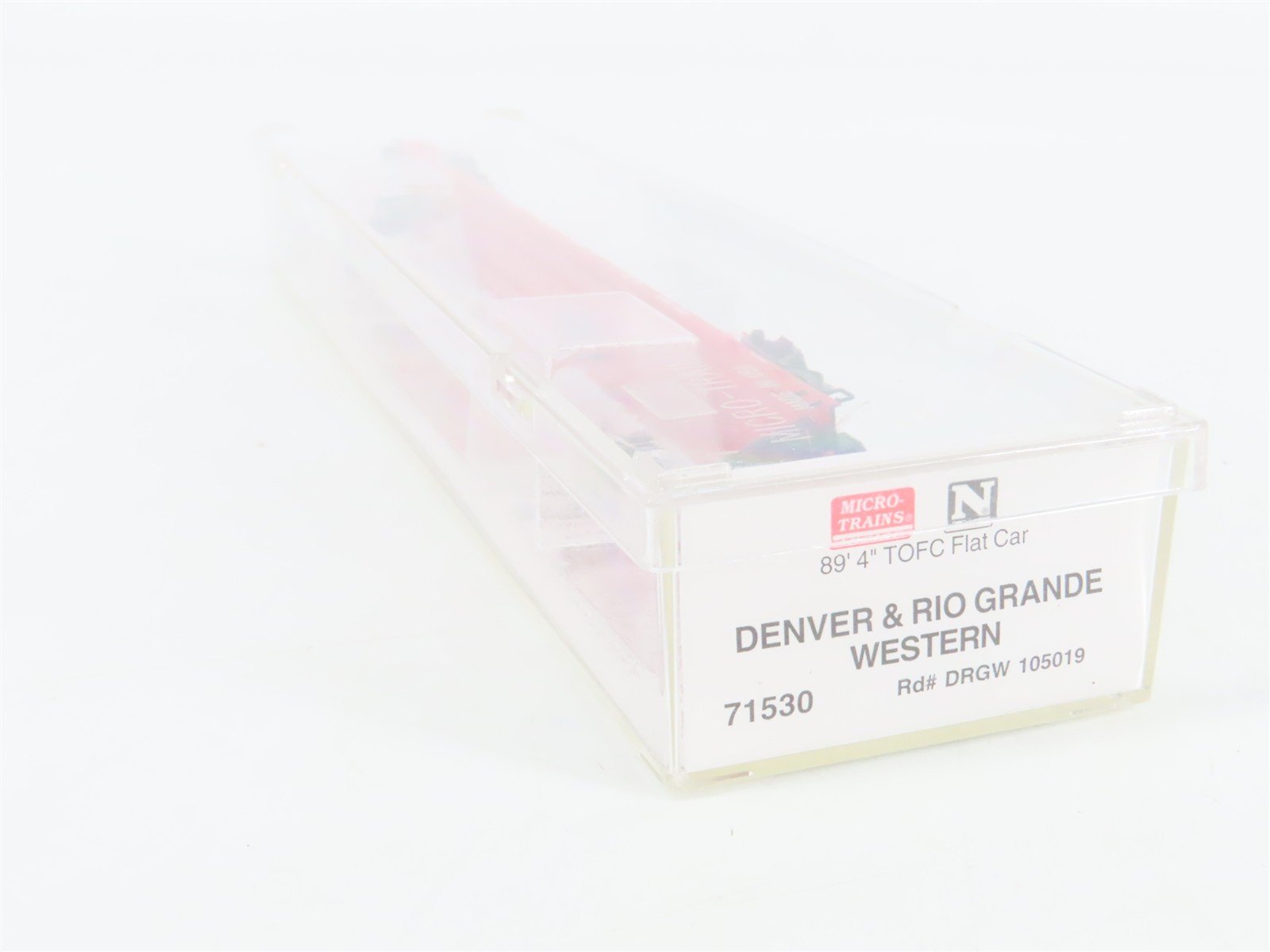 N Scale Micro-Trains 71530 Denver & Rio Grande Western 89' TOFC Flat Car RTR