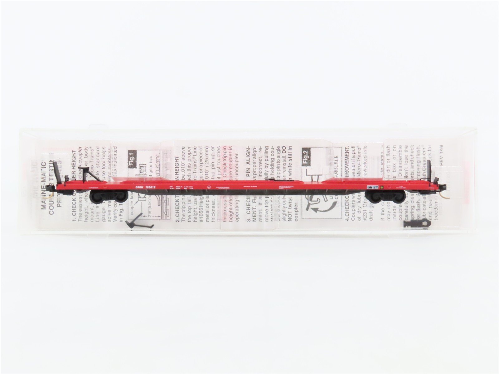 N Scale Micro-Trains 71530 Denver & Rio Grande Western 89' TOFC Flat Car RTR