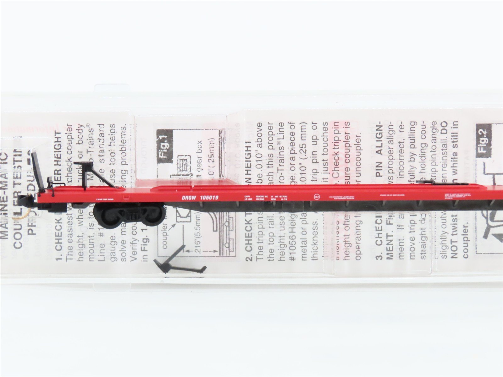 N Scale Micro-Trains 71530 Denver & Rio Grande Western 89' TOFC Flat Car RTR