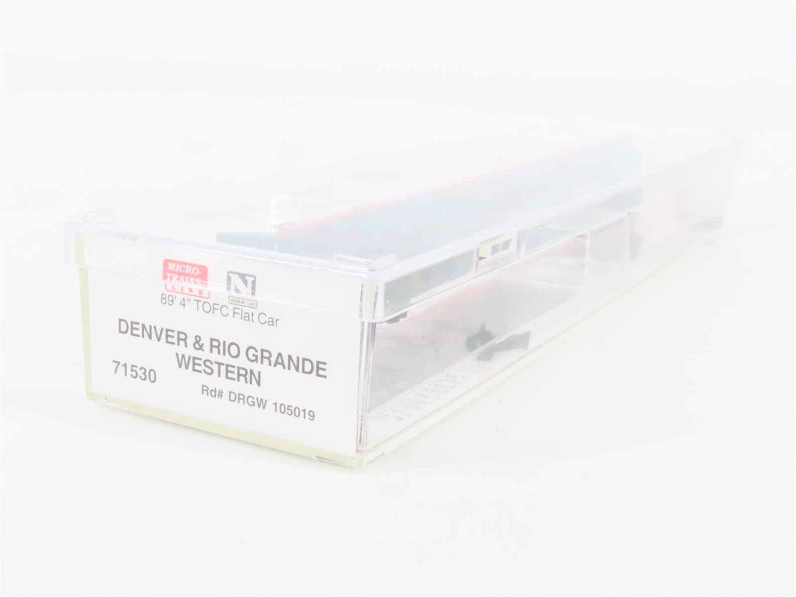 N Scale Micro-Trains 71530 Denver & Rio Grande Western 89' TOFC Flat Car RTR