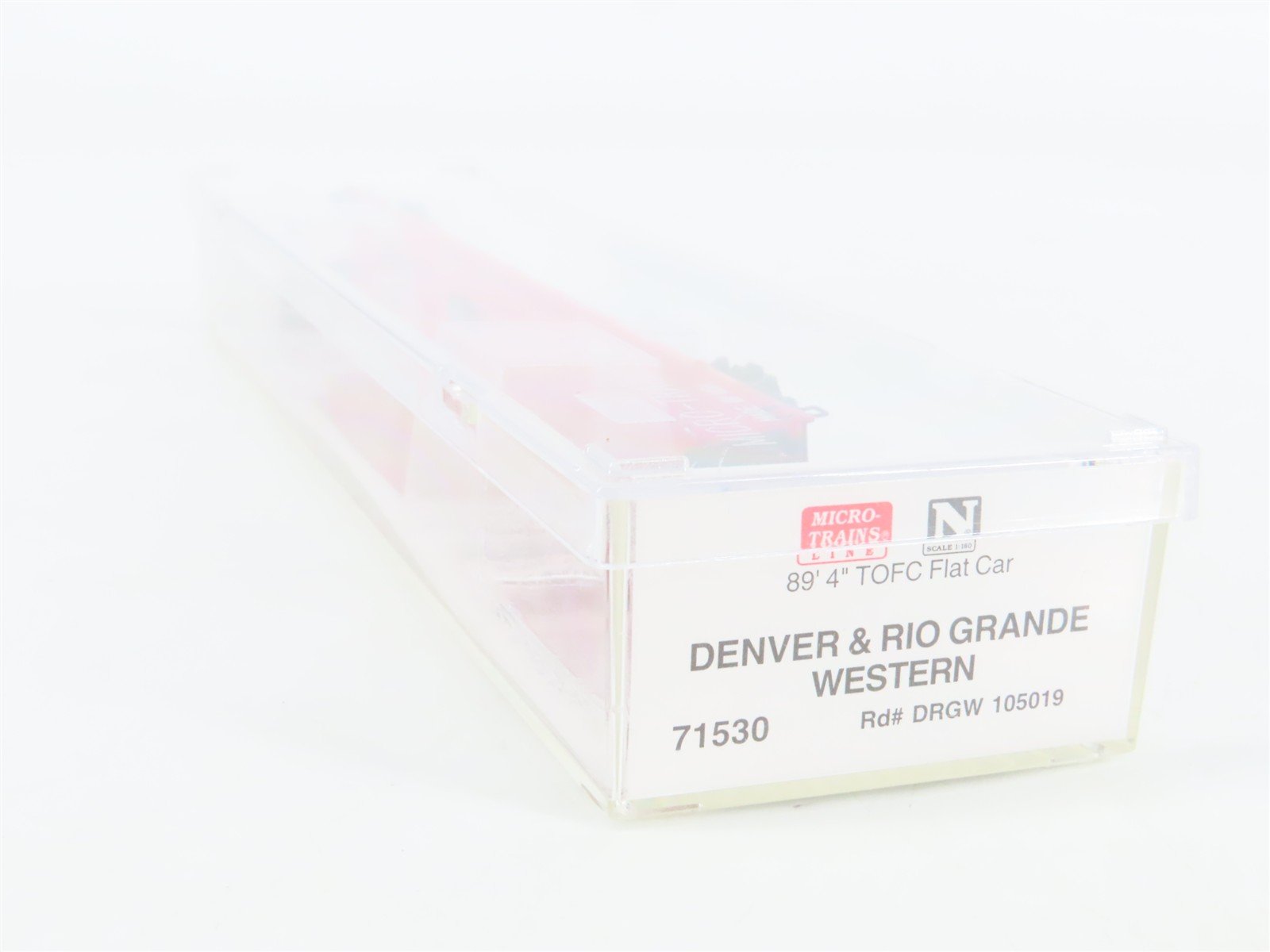 N Scale Micro-Trains 71530 Denver & Rio Grande Western 89' TOFC Flat Car RTR