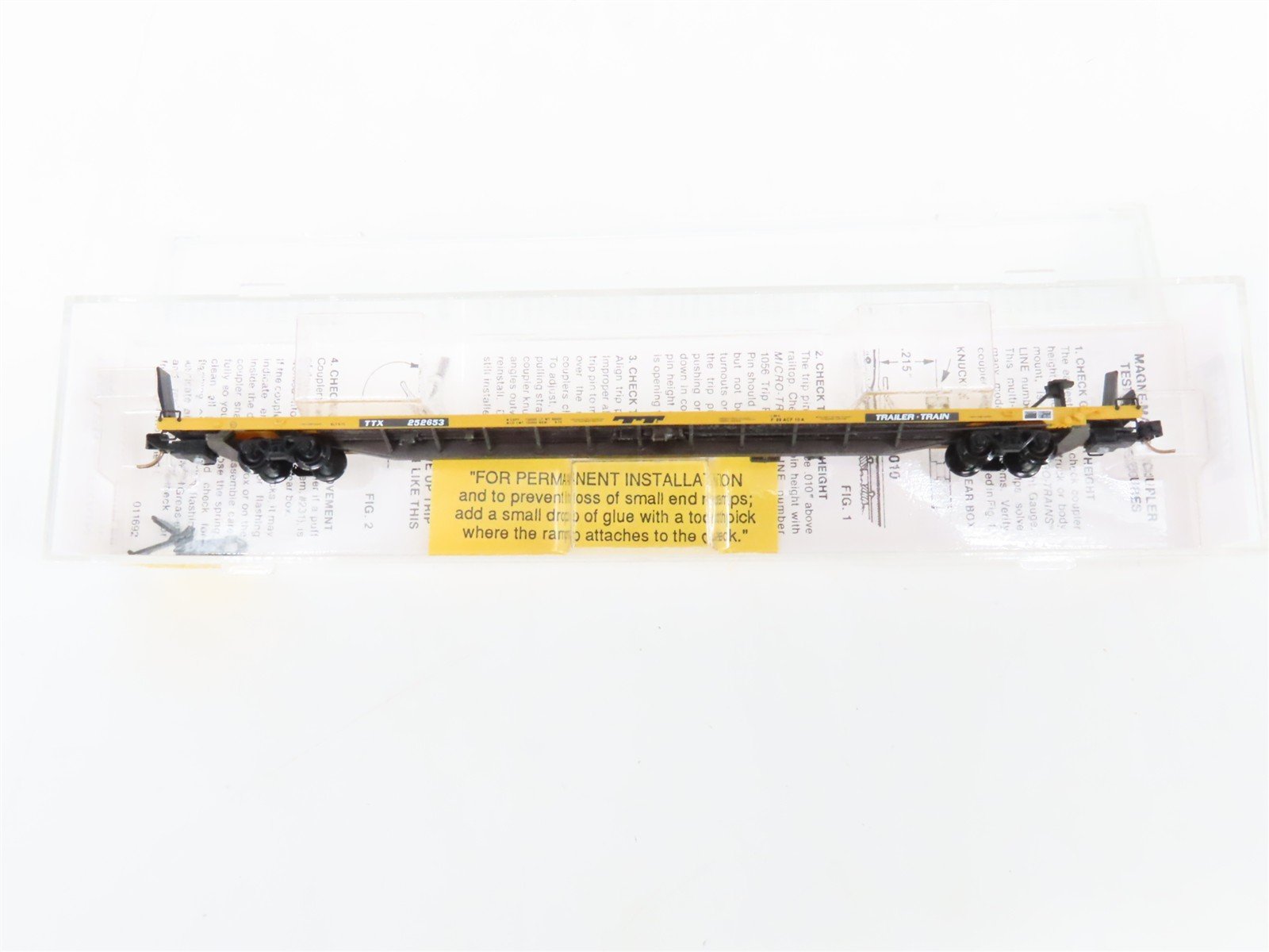 N Scale Micro-Trains 71510 TTX Trailer Train 89' Flat Car 252653 RTR