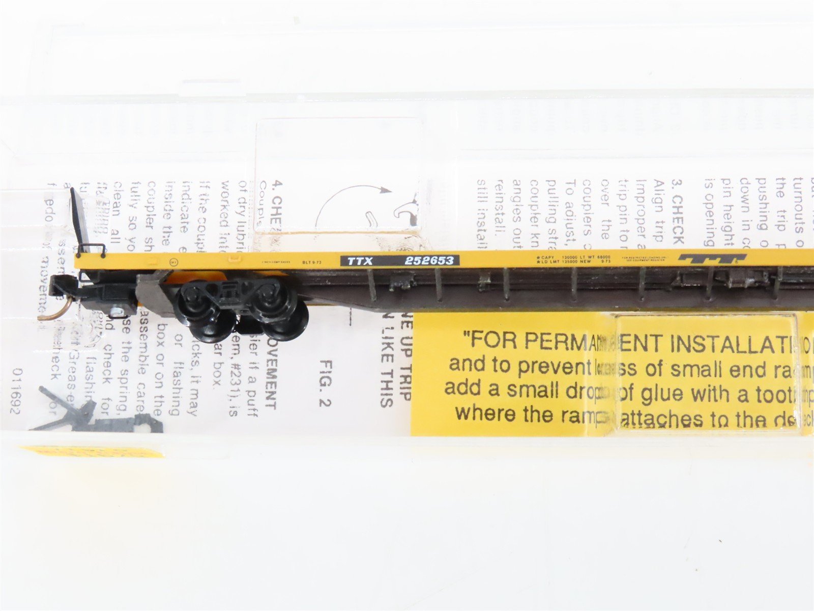 N Scale Micro-Trains 71510 TTX Trailer Train 89' Flat Car 252653 RTR