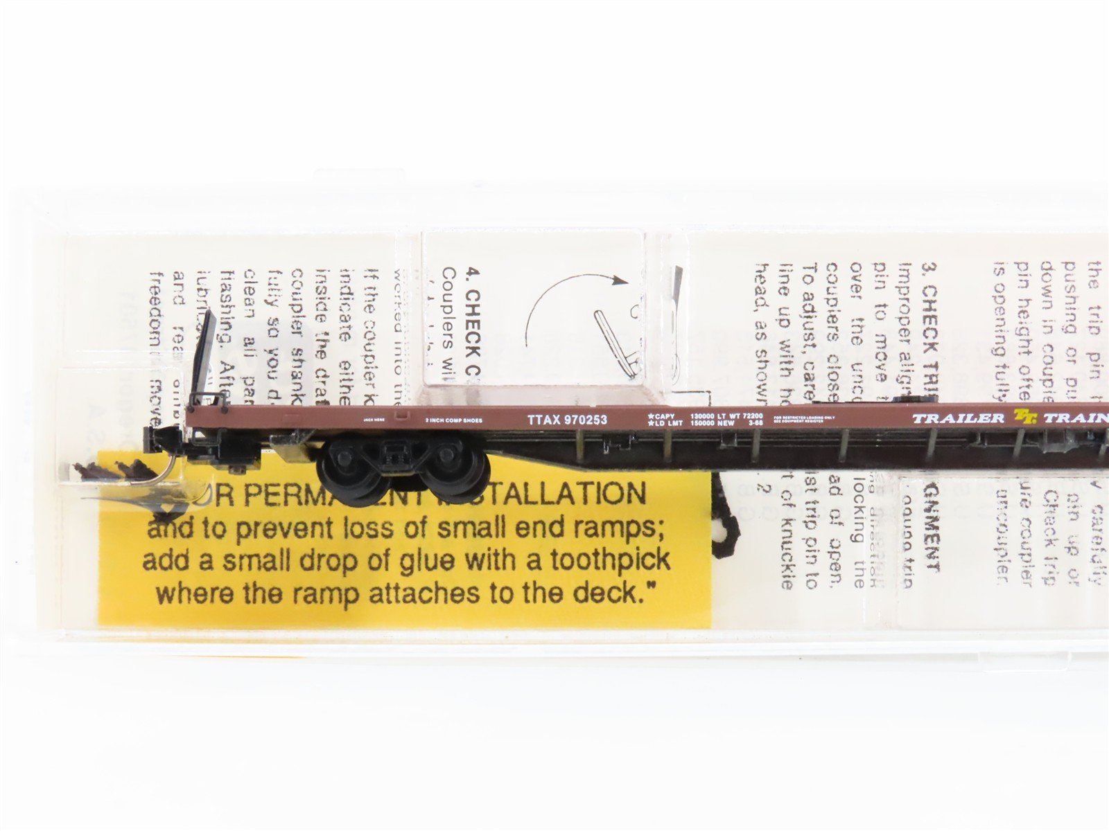 N Scale Micro-Trains 71010 TTAX Trailer Train 89' Flat Car 970253 RTR