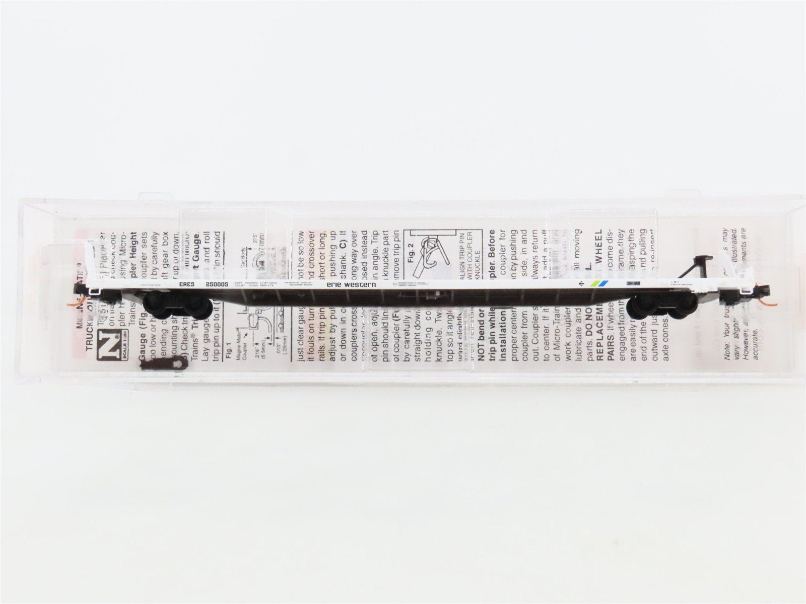 N Scale Micro-Trains 07100030 ERES Erie Western 89' TOFC Flat Car 250005 RTR
