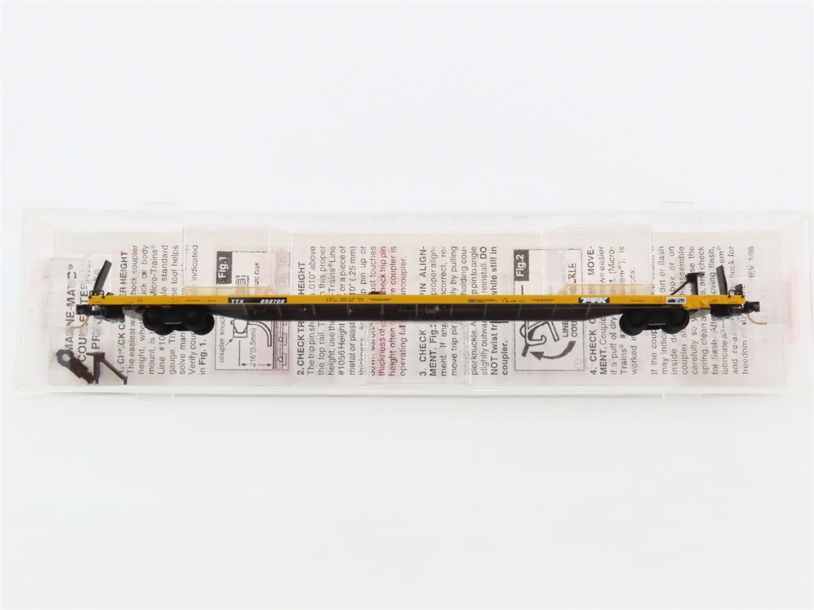 N Scale Micro-Trains 71520 TTX Company 89' TOFC Flat Car 252722 RTR