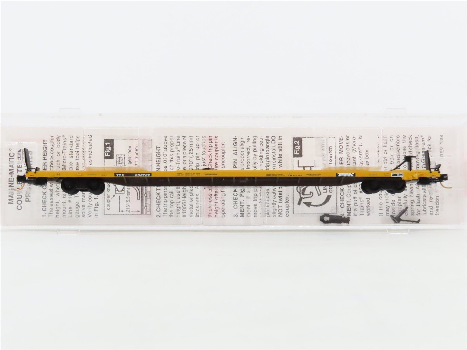 N Scale Micro-Trains 71520 TTX Company 89' TOFC Flat Car 252722 RTR
