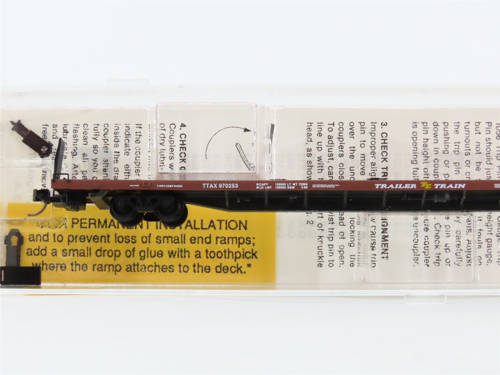 N Scale Micro-Trains 71010 TTAX Trailer Train 89' Flat Car 970253 RTR
