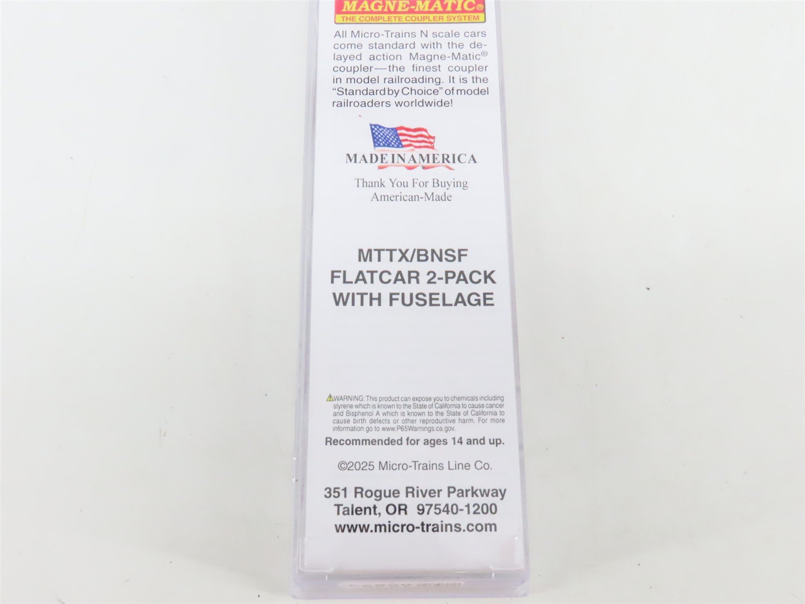 N Scale Micro-Trains 07151854 MTTX BNSF Railway 89' TOFC Flat Car 971483 RTR