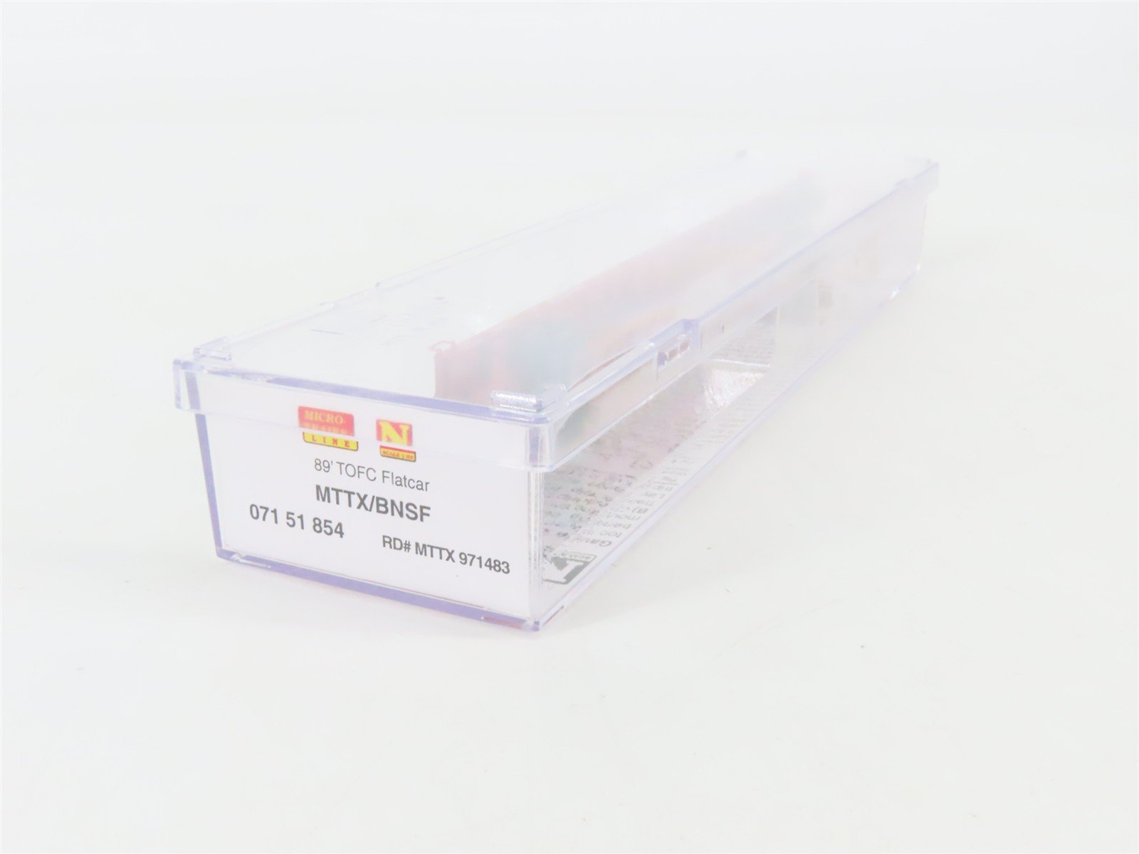 N Scale Micro-Trains 07151854 MTTX BNSF Railway 89' TOFC Flat Car 971483 RTR