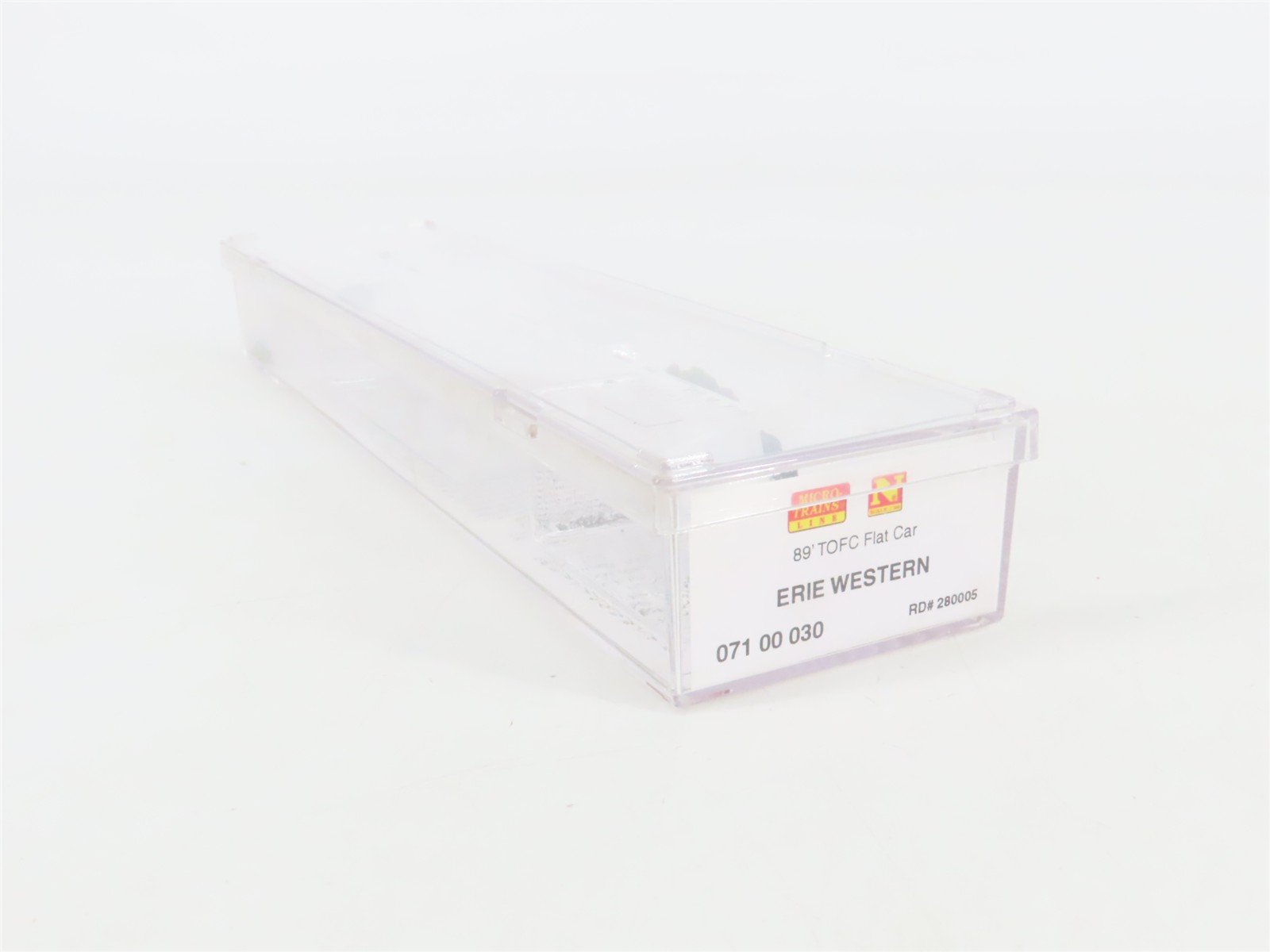 N Scale Micro-Trains 07100030 ERES Erie Western 89' Flat Car 280005 RTR