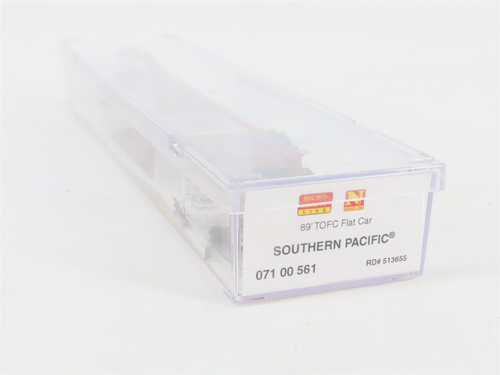 N Scale Micro-Trains 07100561 SP Southern Pacific 89' TOFC Flat Car 513655 RTR
