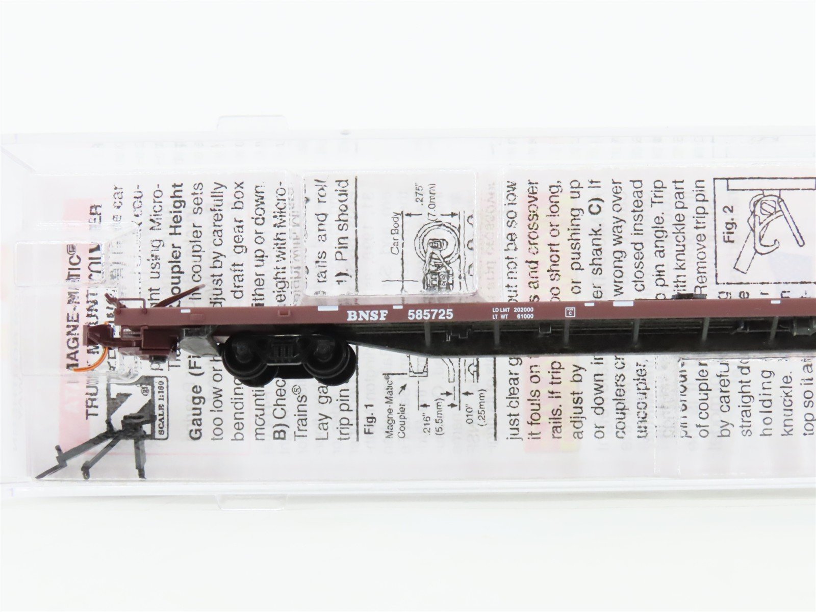 N Scale Micro-Trains 07100090 BNSF Railway 89' TOFC Flat Car 585725 RTR
