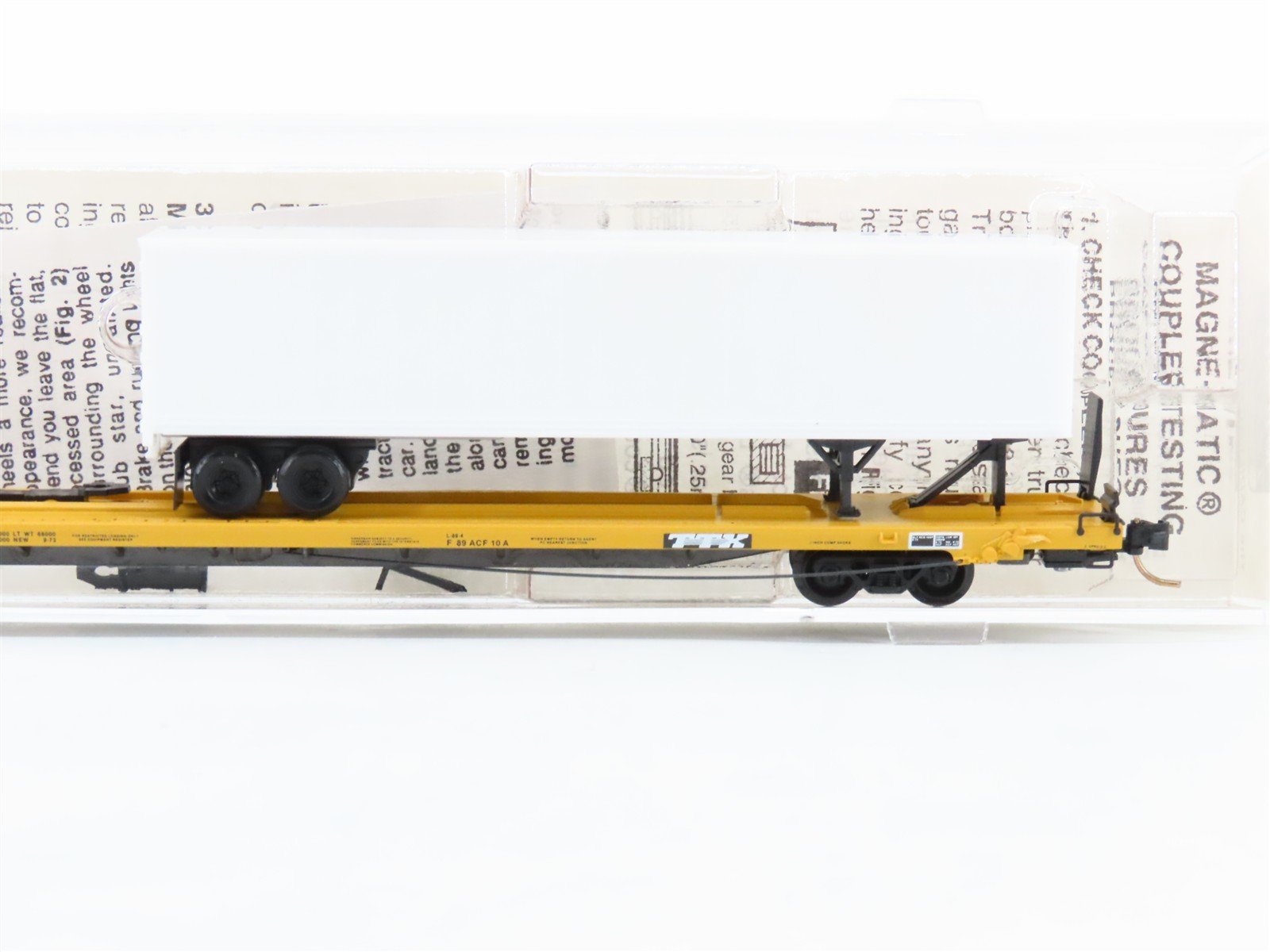 N Scale Micro-Trains 71524 TTX Trailer Train 89' TOFC Flat Car w/ Trailer RTR