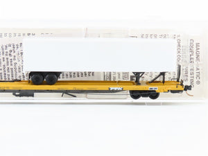 N Scale Micro-Trains 71524 TTX Trailer Train 89' TOFC Flat Car w/ Trailer RTR